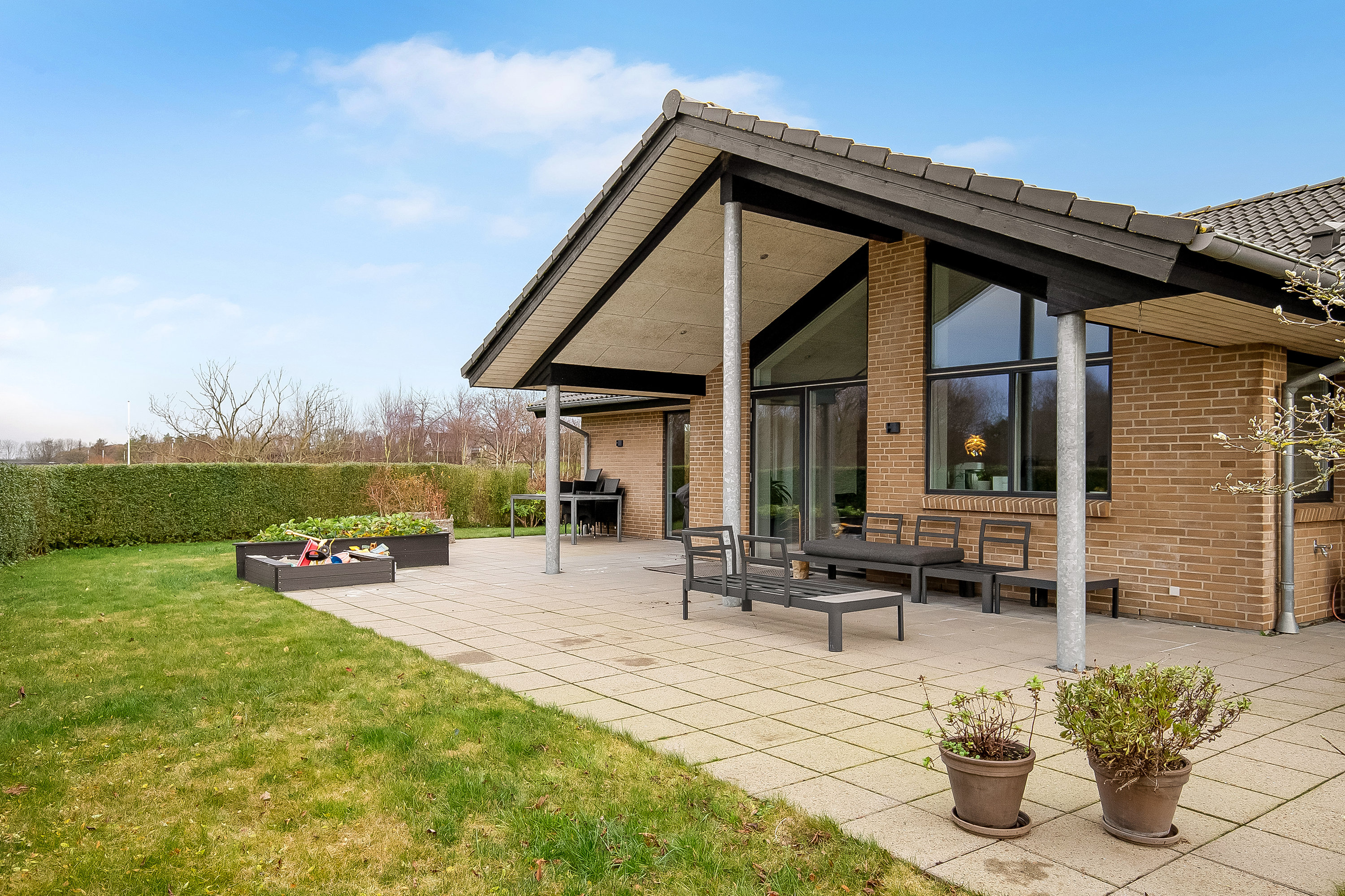 Fremhævet terrasse billede i fuldskærmstilstand. Billede af Elkærholmparken 62, Vester Nebel, 6040 Egtved