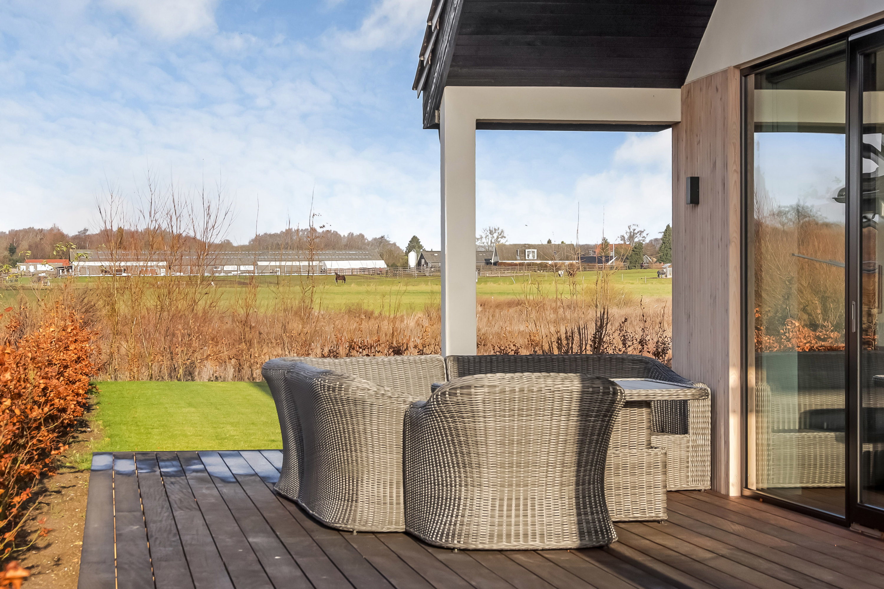 Fremhævet terrasse billede i fuldskærmstilstand. Billede af Vestergårds Allé 40, 5881 Skårup Fyn