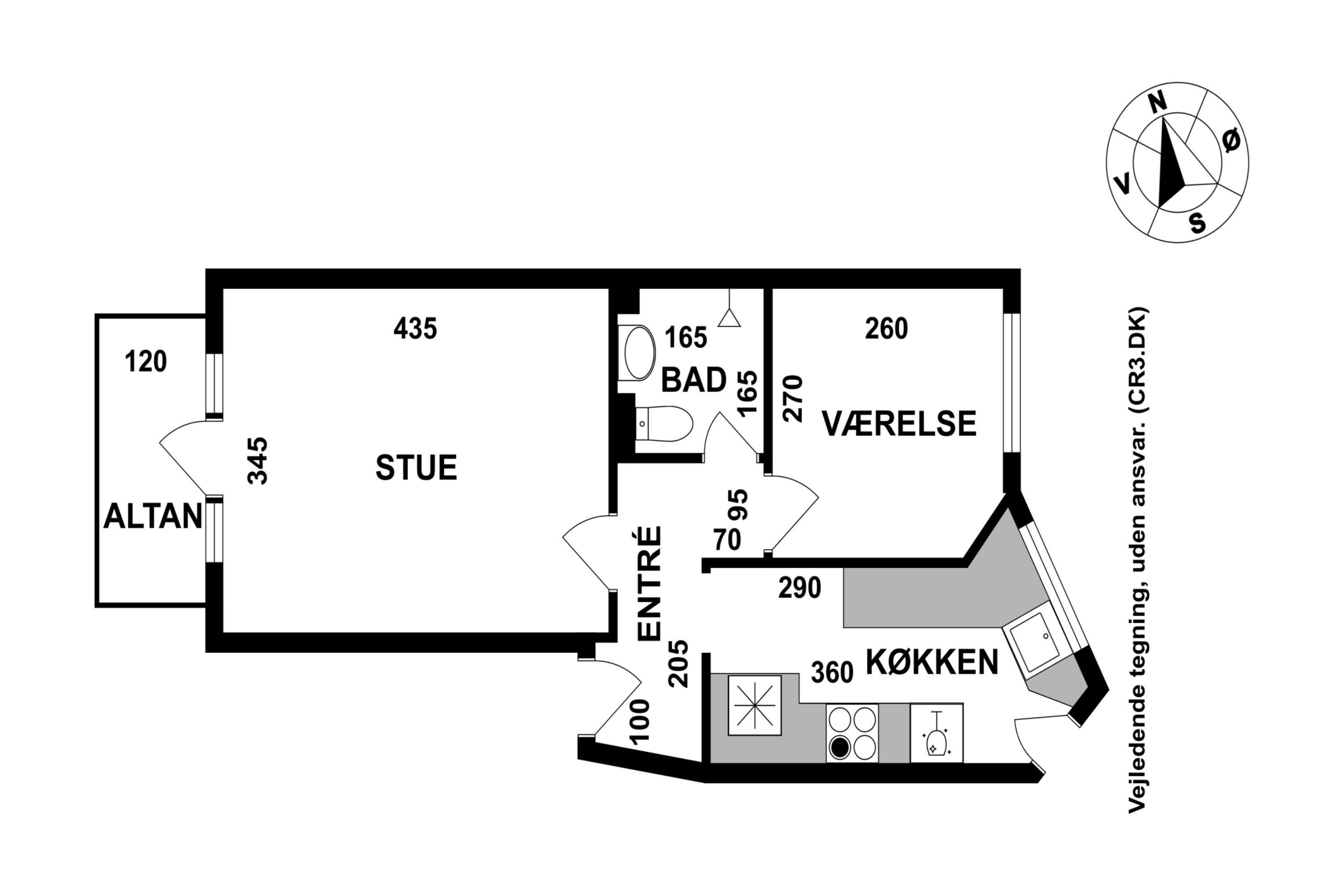 Plantegninger billede af Uffesgade 10, 2. tv., 2200 København N