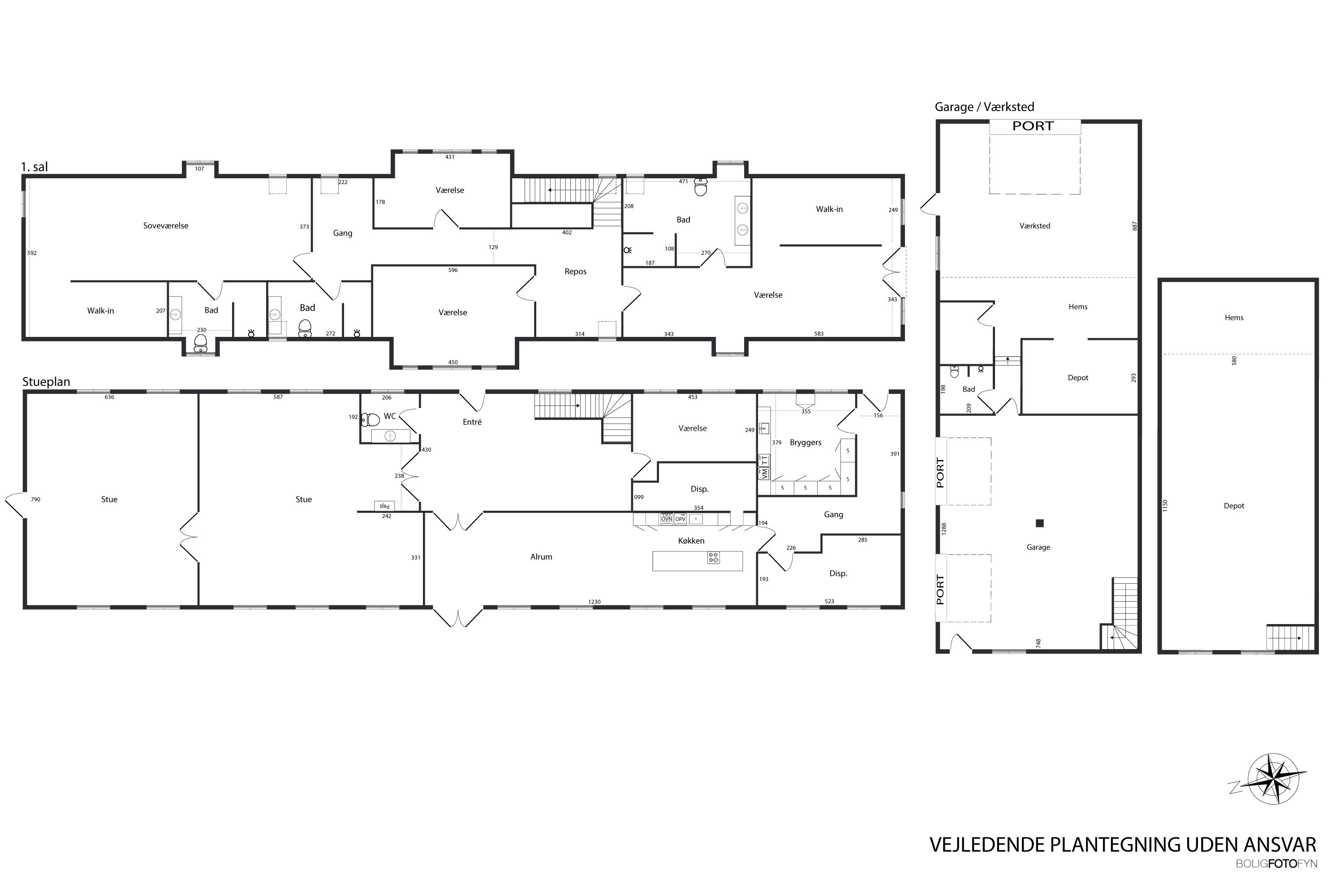 Plantegninger billede af Dådyrbakken 96, 5500 Middelfart