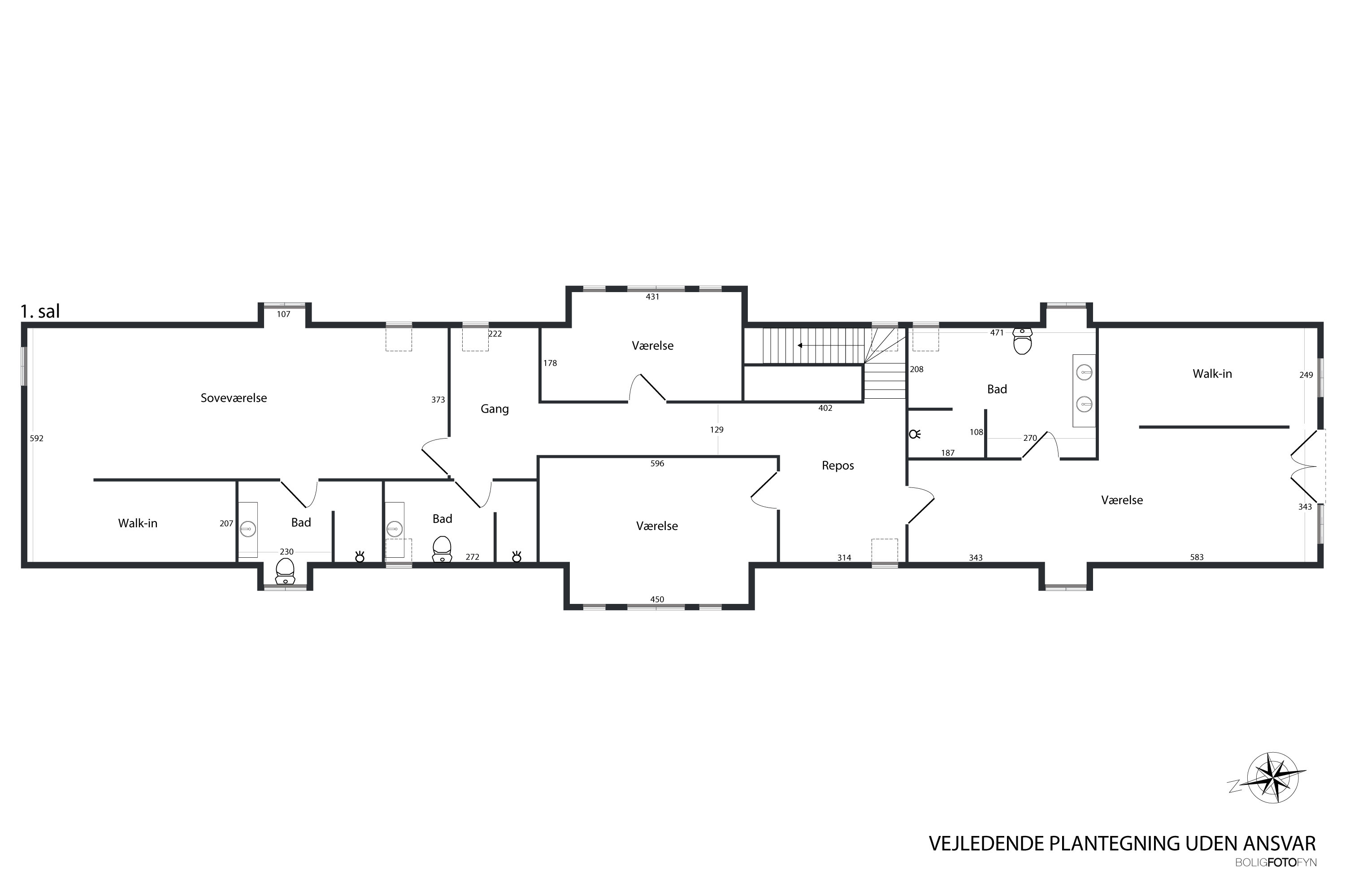 Plantegninger billede af Dådyrbakken 96, 5500 Middelfart