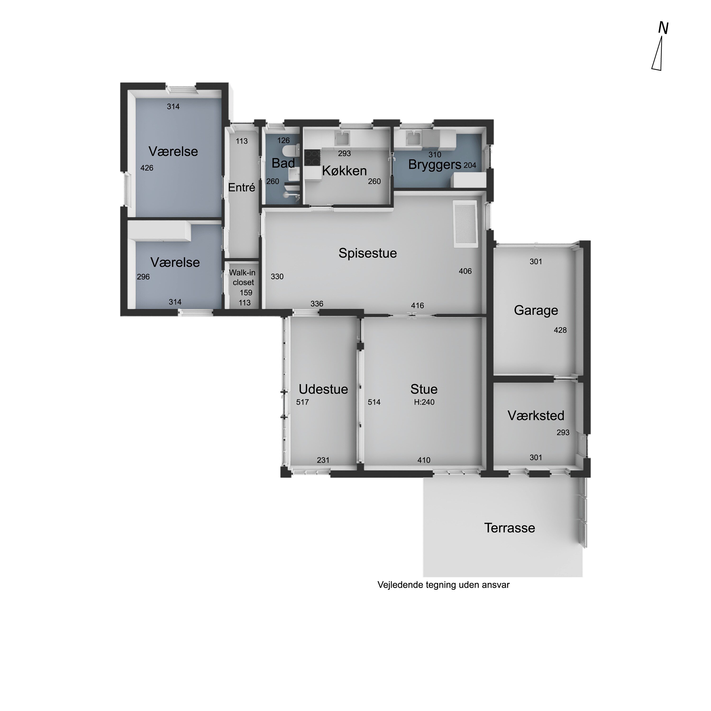 Plantegninger billede af Bøgevej 1, 8723 Løsning