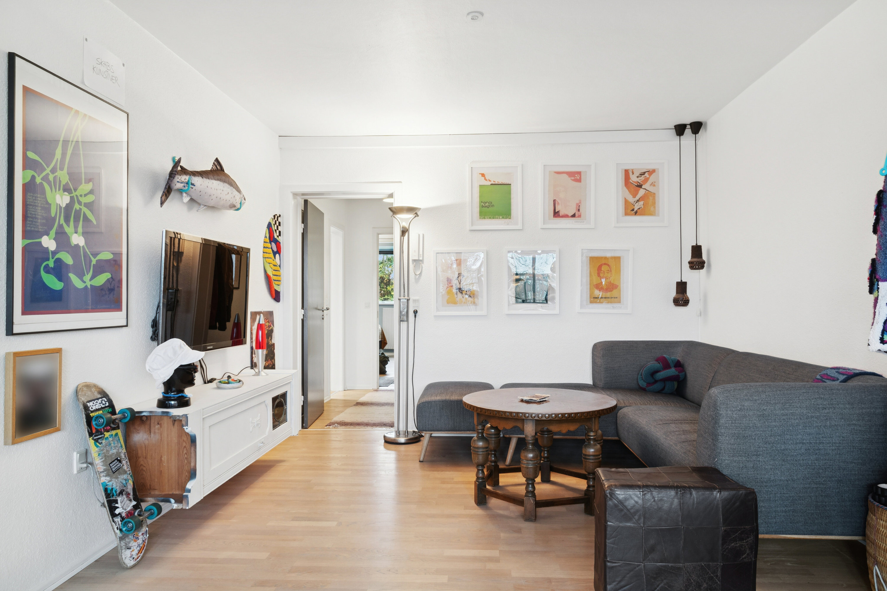 Fremhævet stue billede i fuldskærmstilstand. Billede af Møllevejen 27, kld.. th., 8000 Aarhus C