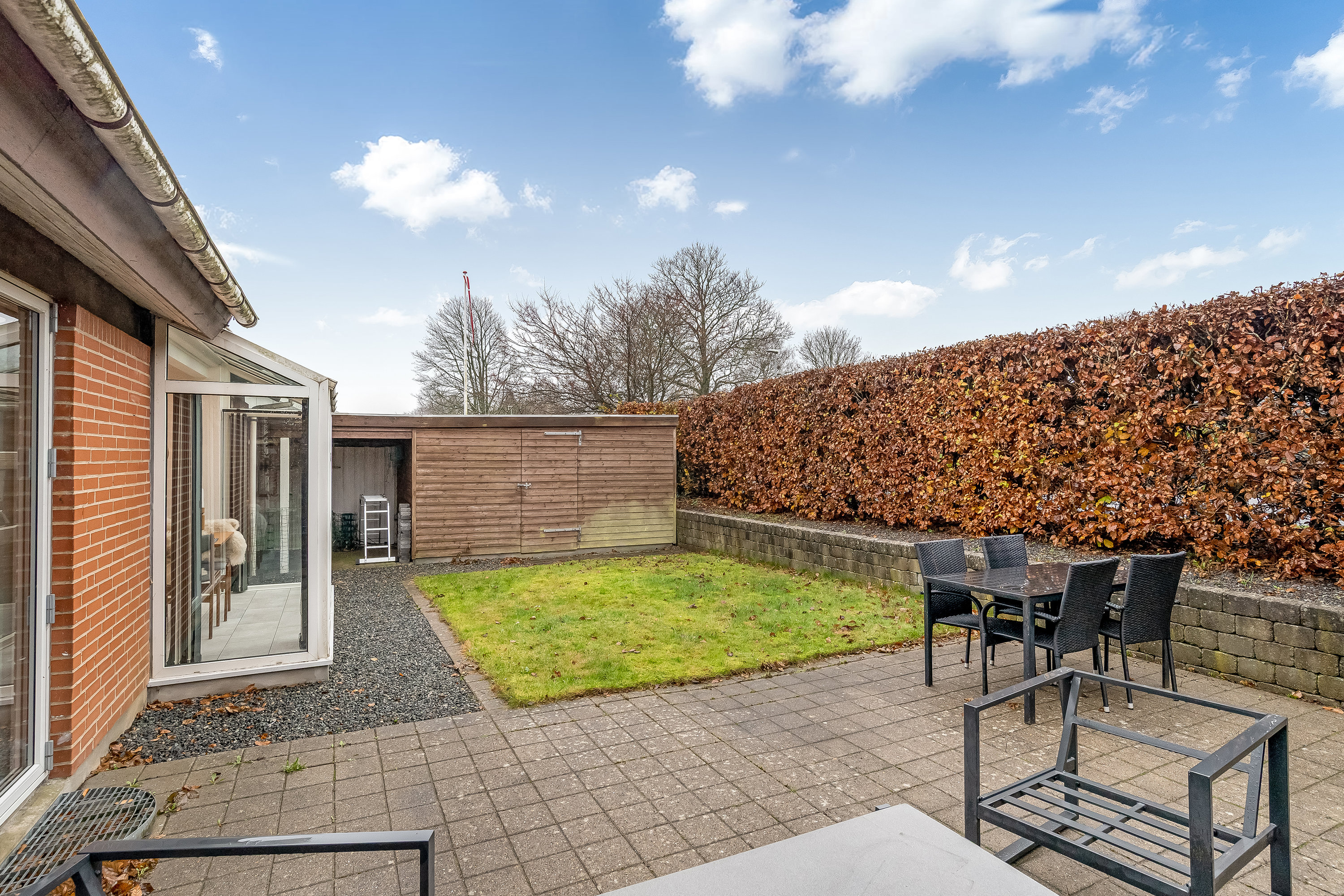 Fremhævet terrasse billede i fuldskærmstilstand. Billede af Meldgårdvej 47, 7500 Holstebro