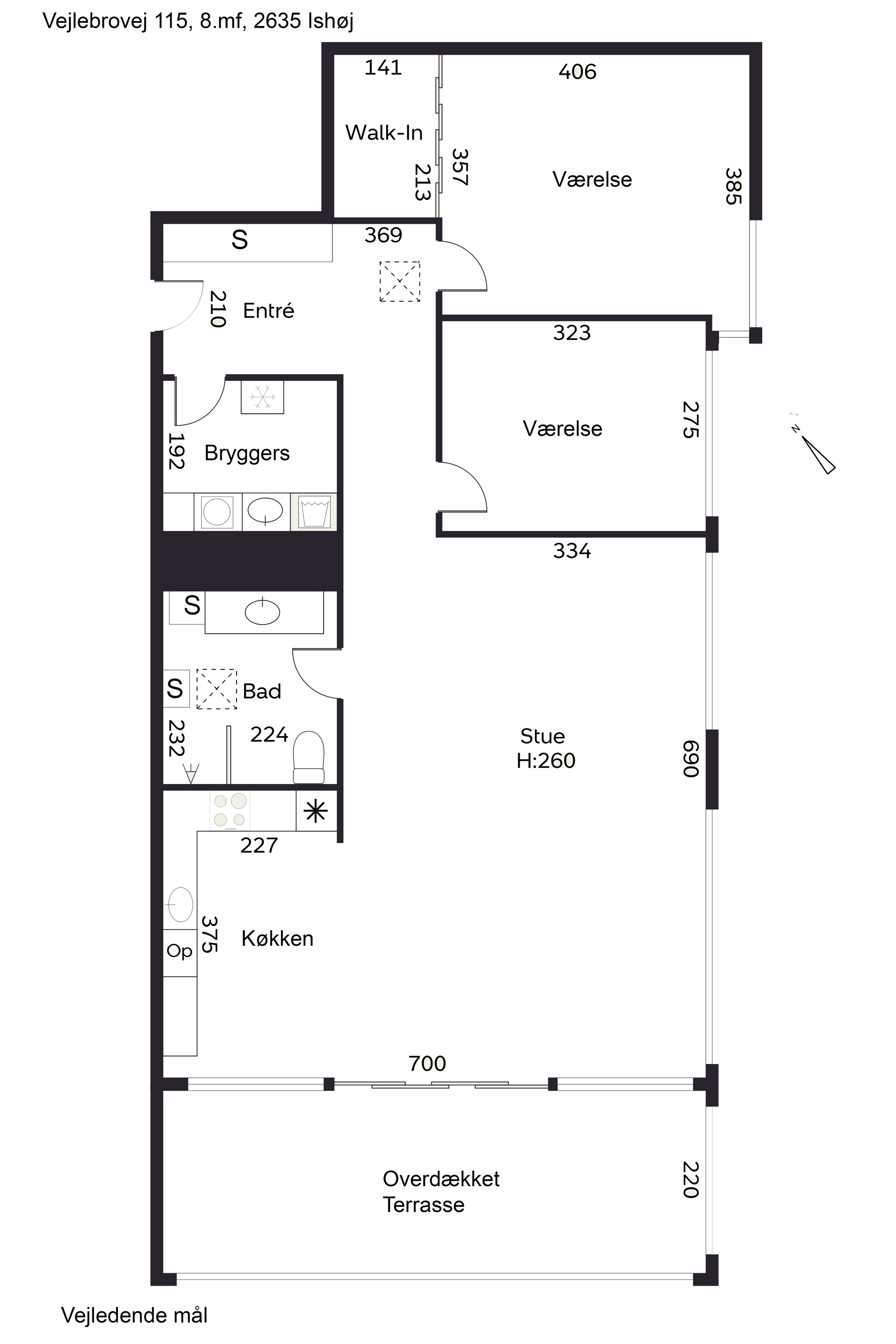 Plantegninger billede af Vejlebrovej 115, 8. mf., 2635 Ishøj