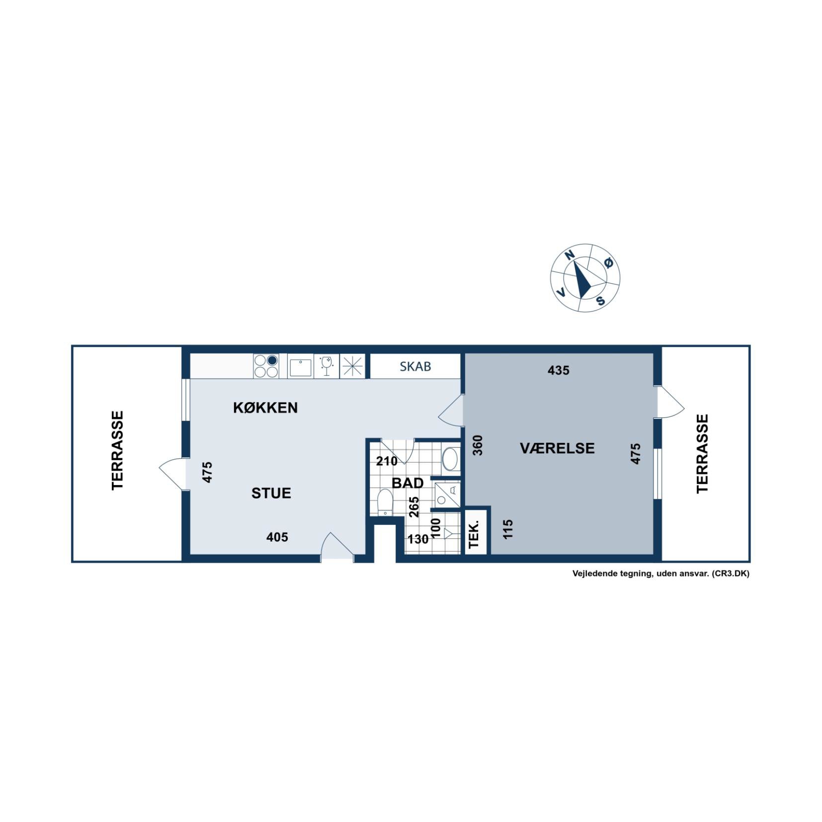 Plantegninger billede af Taffelæblevej 4, st.. th., 2500 Valby