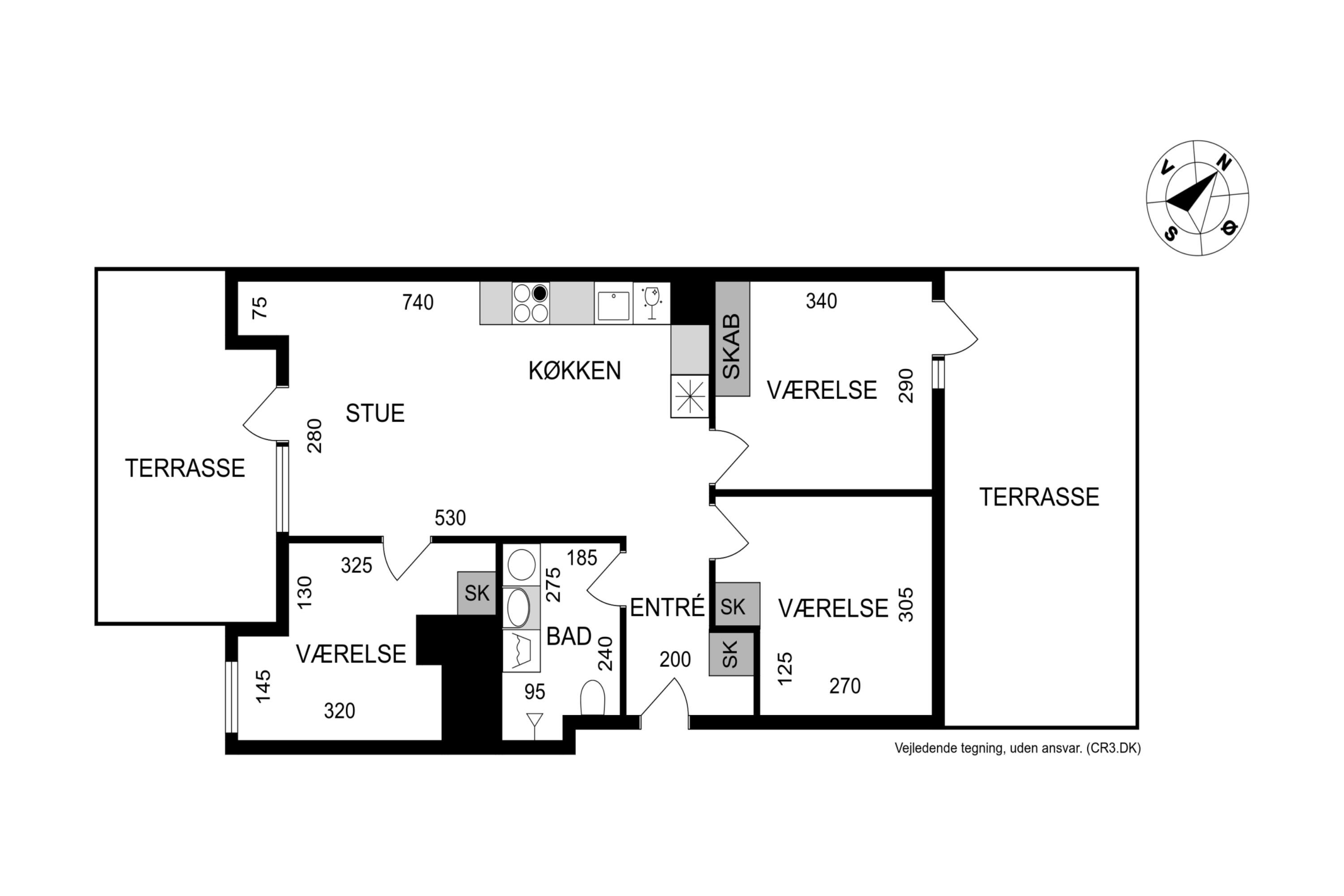 Plantegninger billede af Carl Jacobsens Vej 14S, st.. tv., 2500 Valby