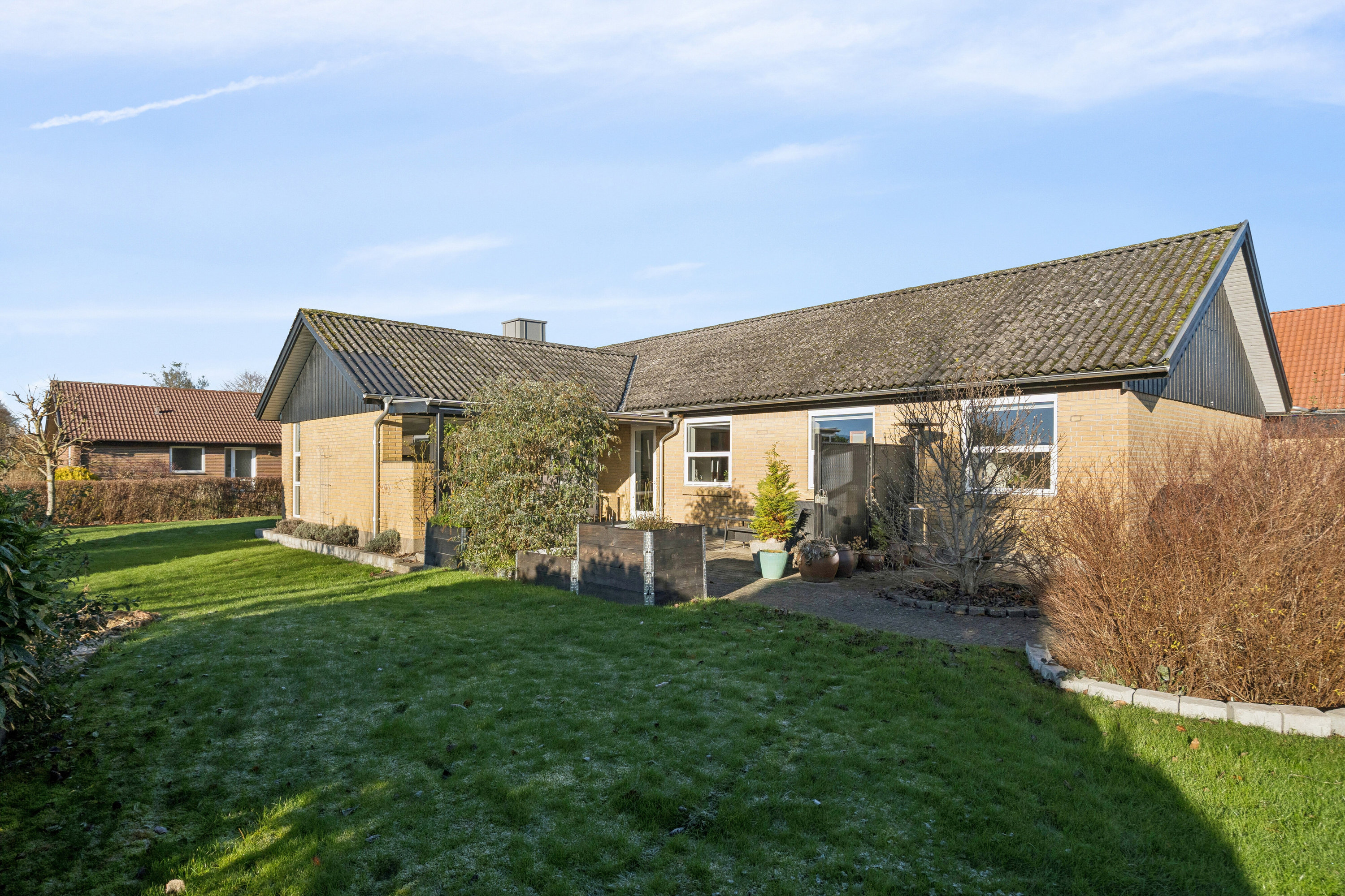 Villa: Set fra haven på Baldersvej 35, 6040 Egtved