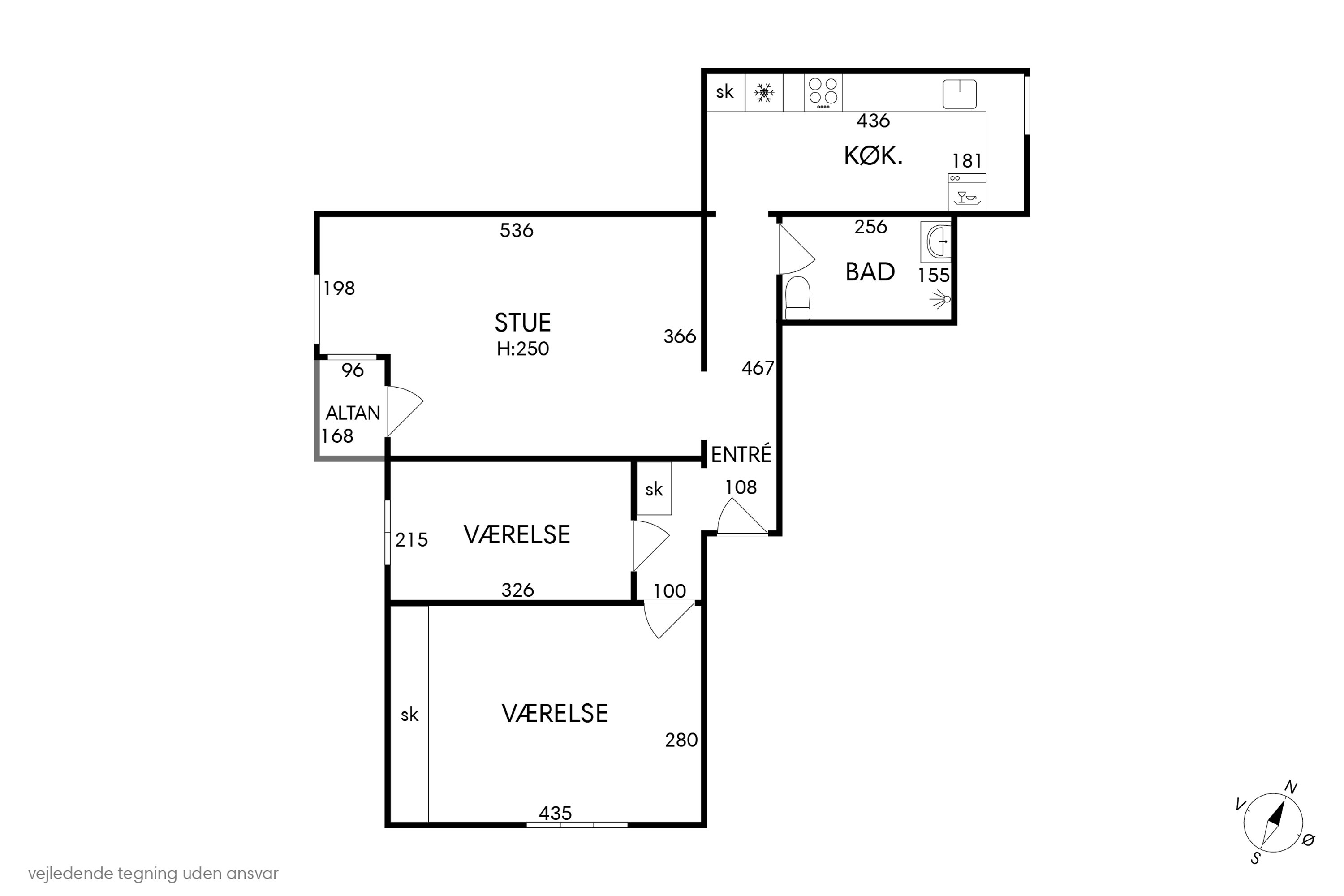 Plantegninger billede af Mozartsvej 24, 1. tv., 2450 København SV