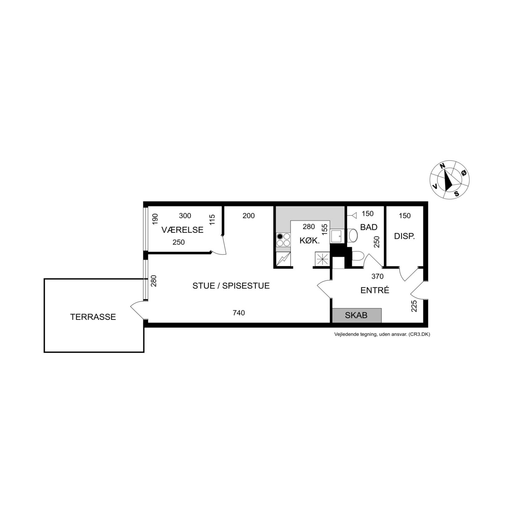 Plantegninger billede af Søndre Fasanvej 90, 1. 111., 2500 Valby