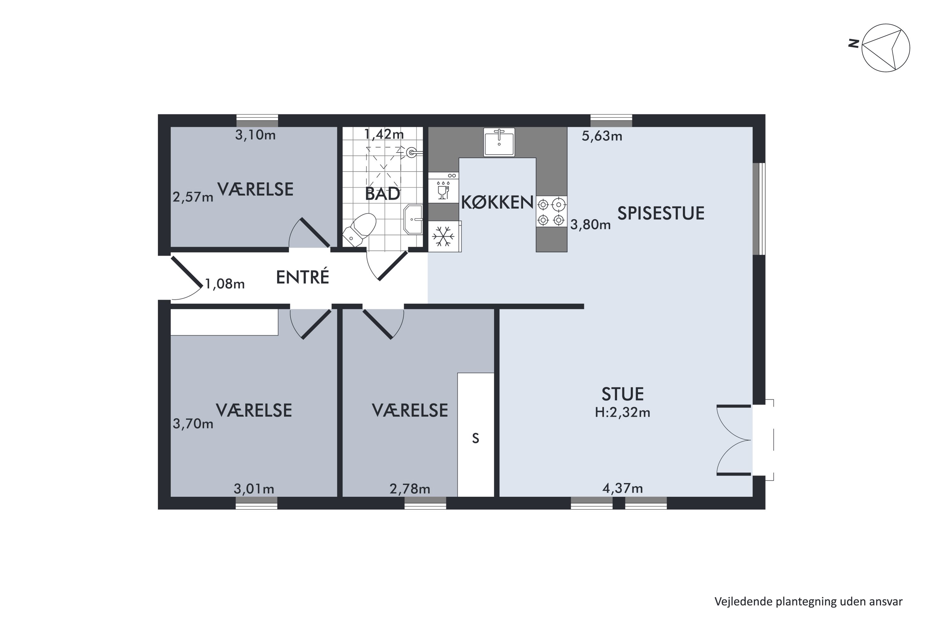 Plantegninger billede af Gulkløvervej 8, 1., 2400 København NV