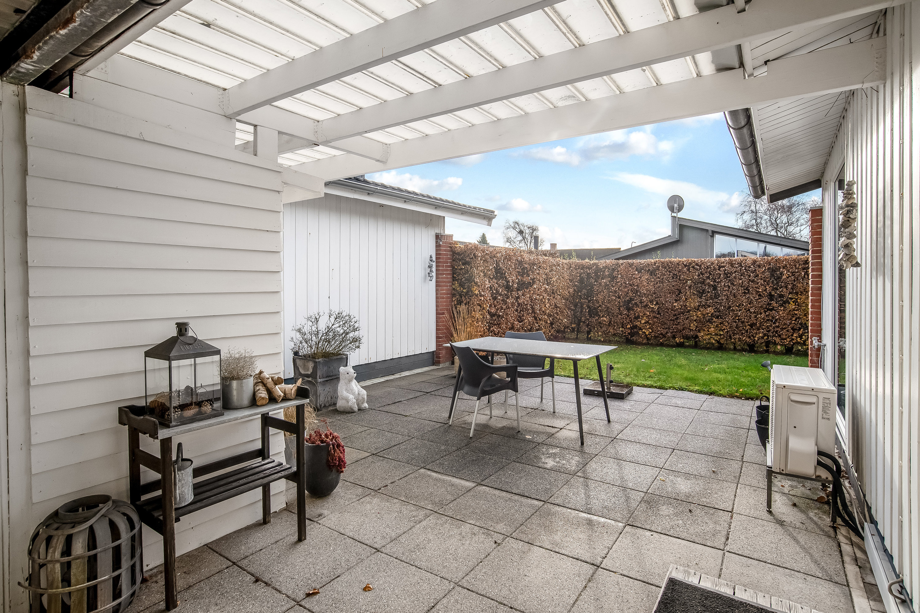 Fremhævet overdækket terrasse billede i fuldskærmstilstand. Billede af Fabersvej 80, 7500 Holstebro