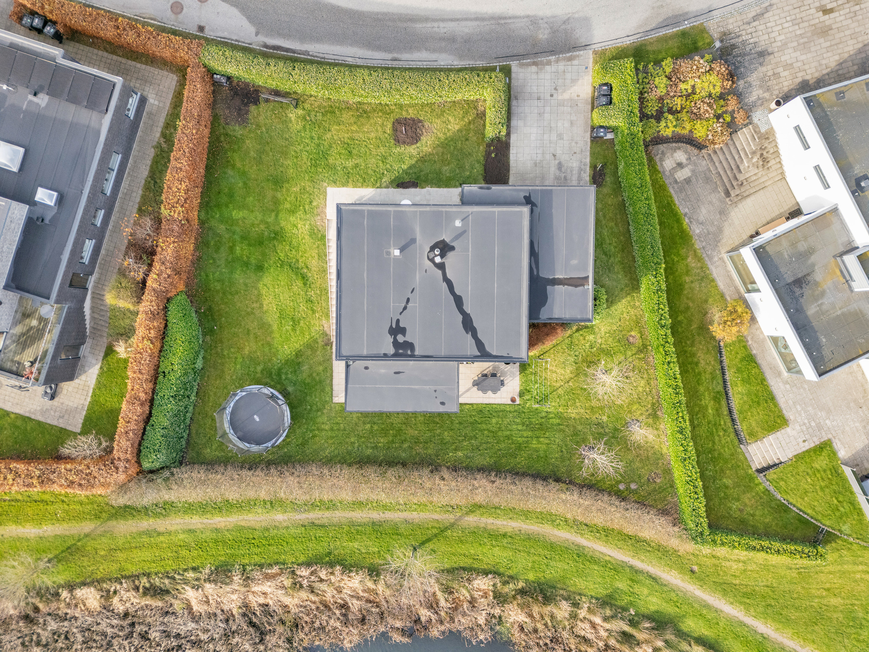 Fremhævet luftfoto billede i fuldskærmstilstand. Billede af Hybenhaven 14, 8520 Lystrup