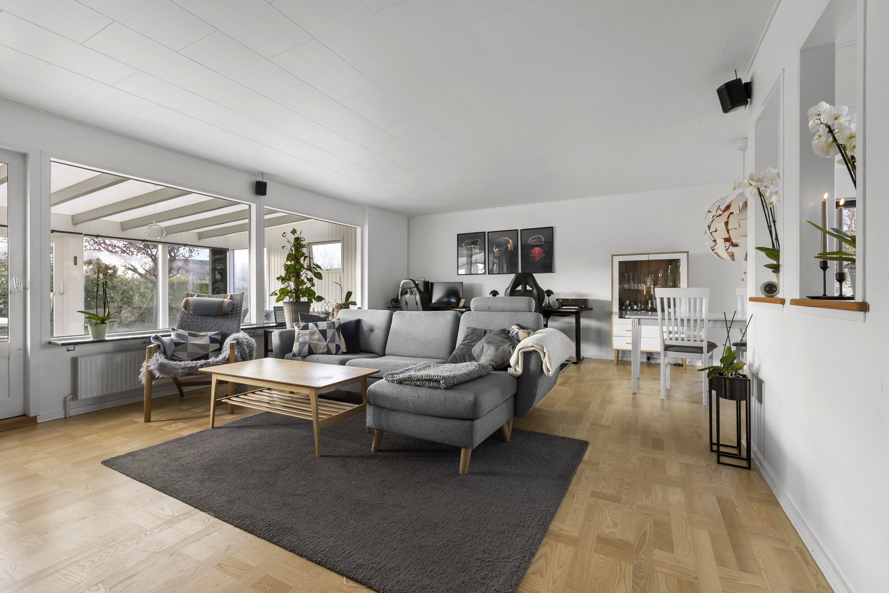 Fremhævet stue billede i fuldskærmstilstand. Billede af Vibevej 34, 4100 Ringsted