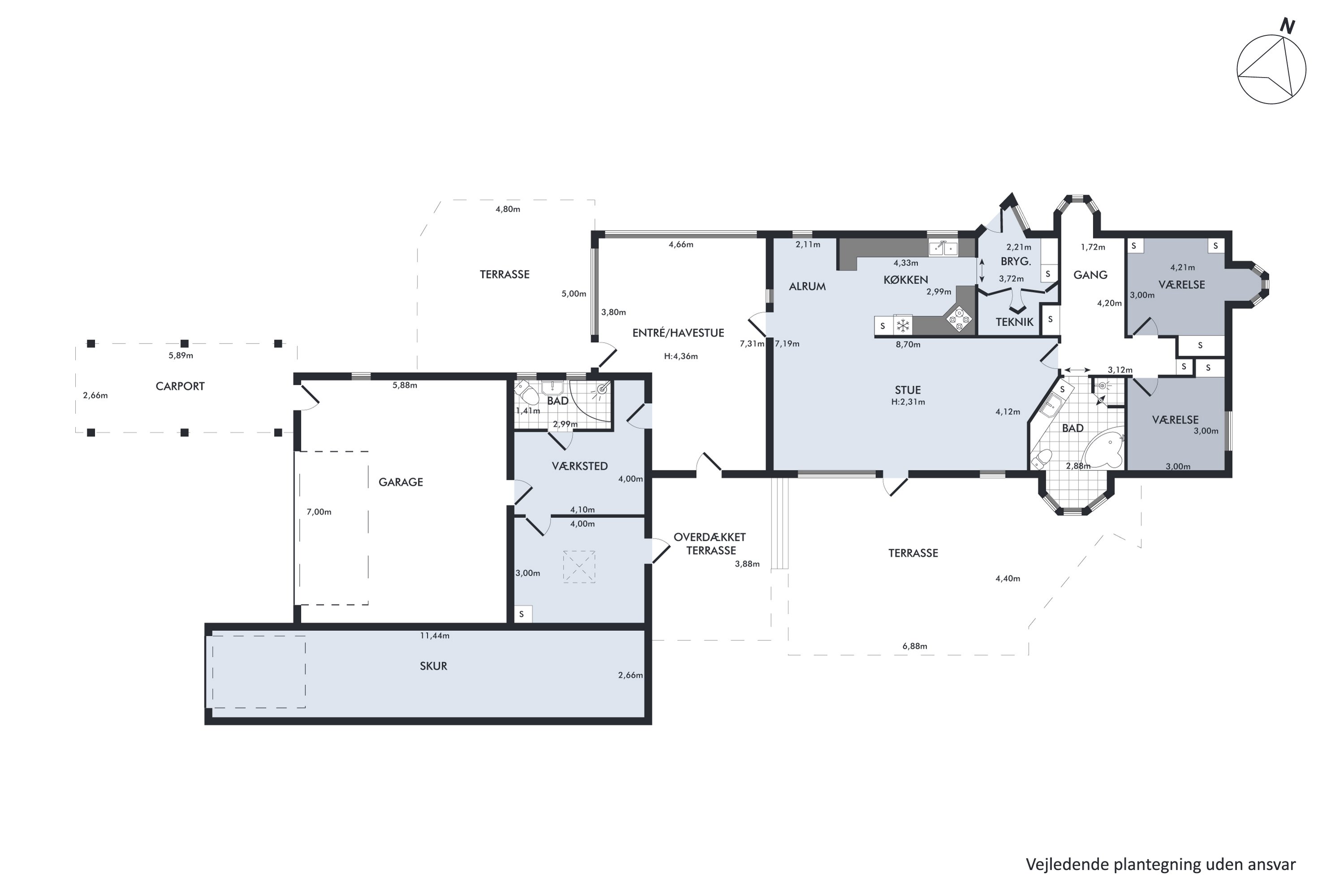 Plantegninger billede af Dyssevej 1, Sæby, 4270 Høng