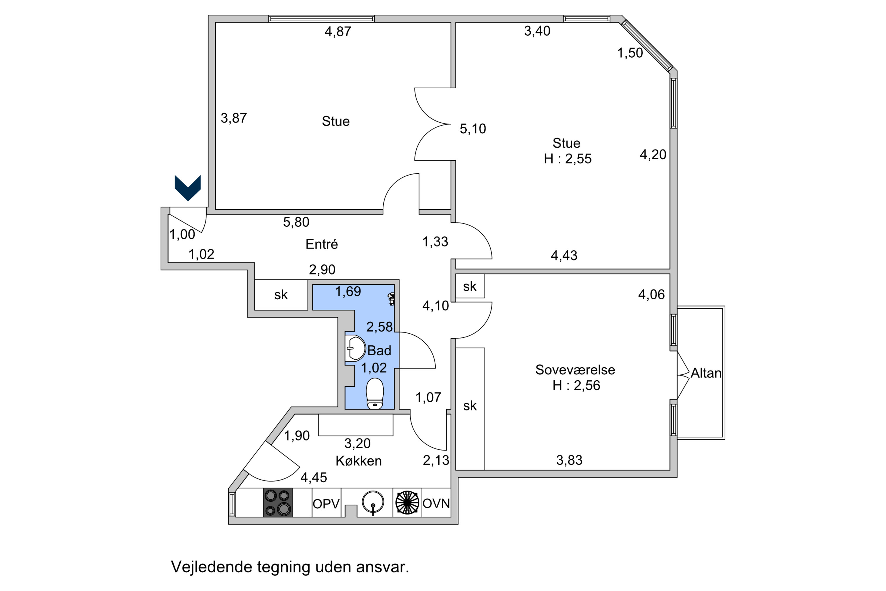 Fremhævet  billede i fuldskærmstilstand. Billede af Schacksgade 15, 3. tv., 5000 Odense C