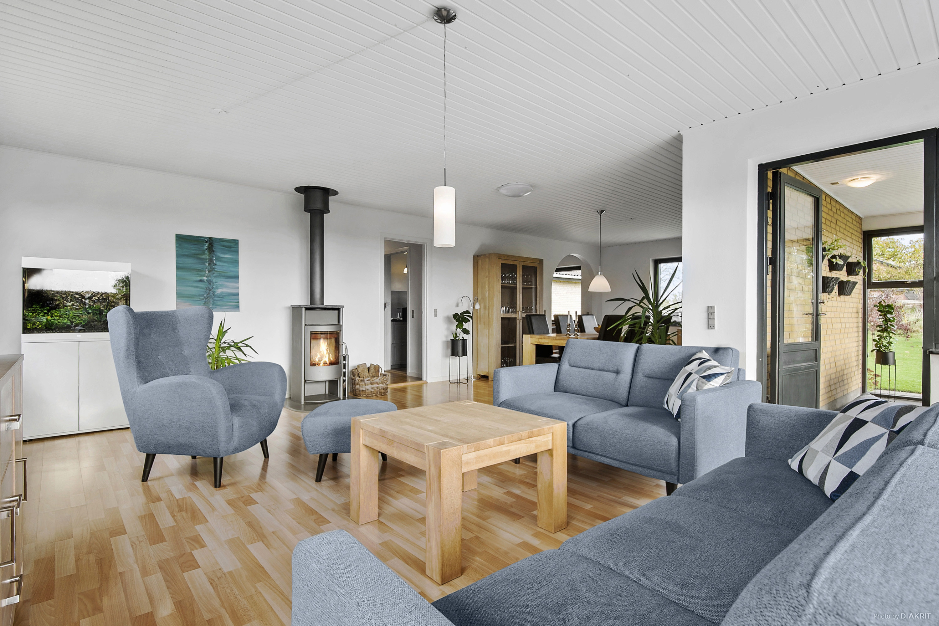 Fremhævet stue billede i fuldskærmstilstand. Billede af Orupgade 48, Orup, 4640 Faxe