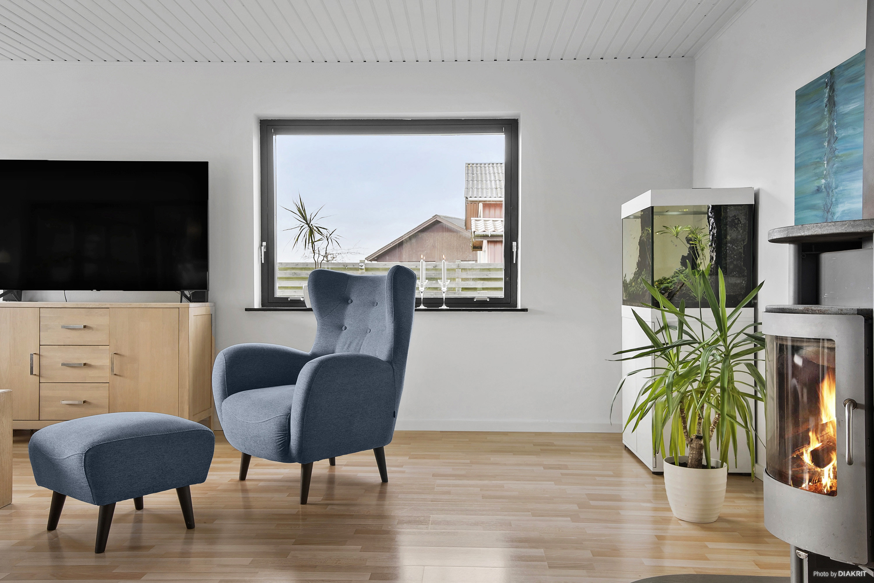 Fremhævet stue billede i fuldskærmstilstand. Billede af Orupgade 48, Orup, 4640 Faxe