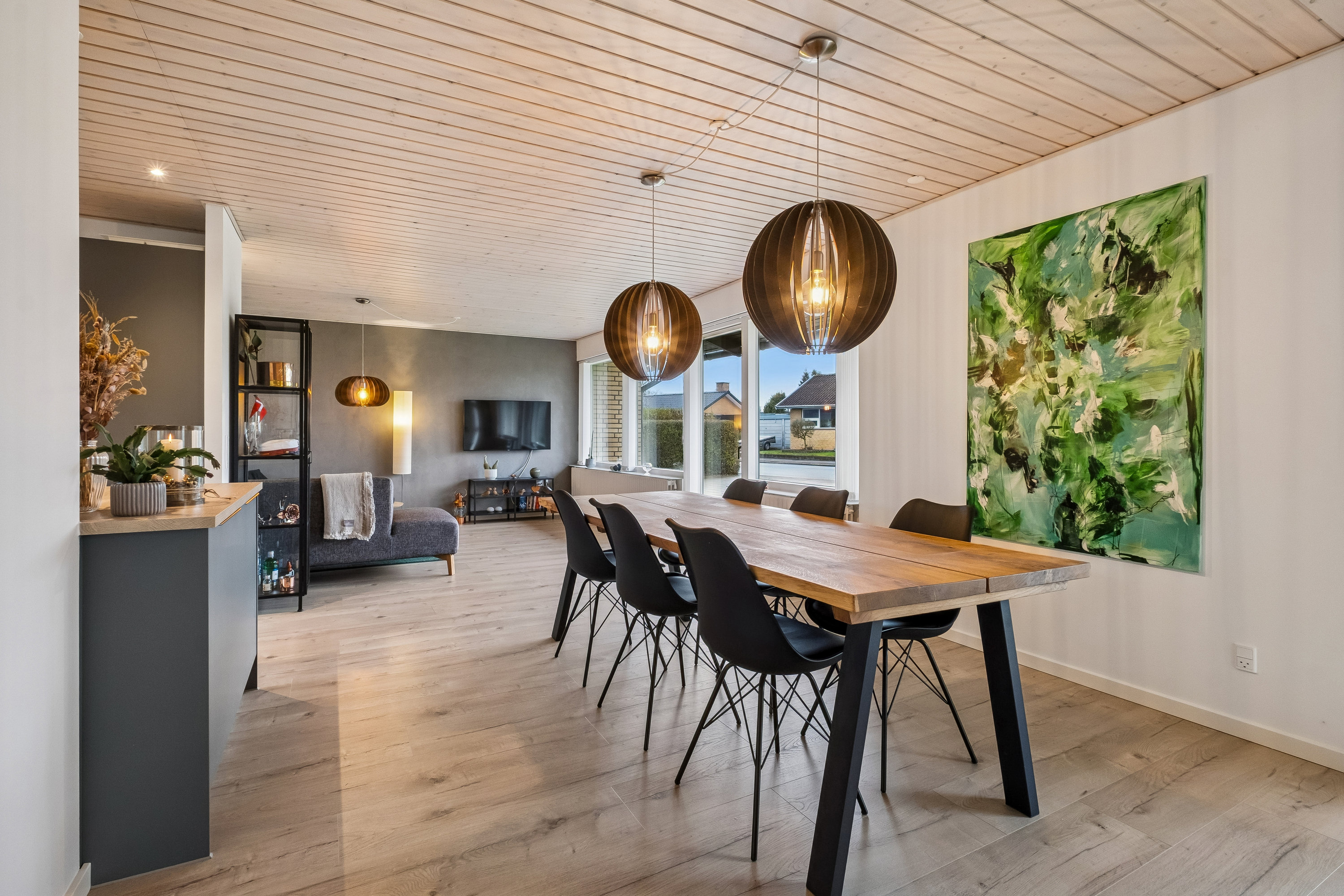 Fremhævet stue billede i fuldskærmstilstand. Billede af Ærtevej 6, Tyrsted, 8700 Horsens