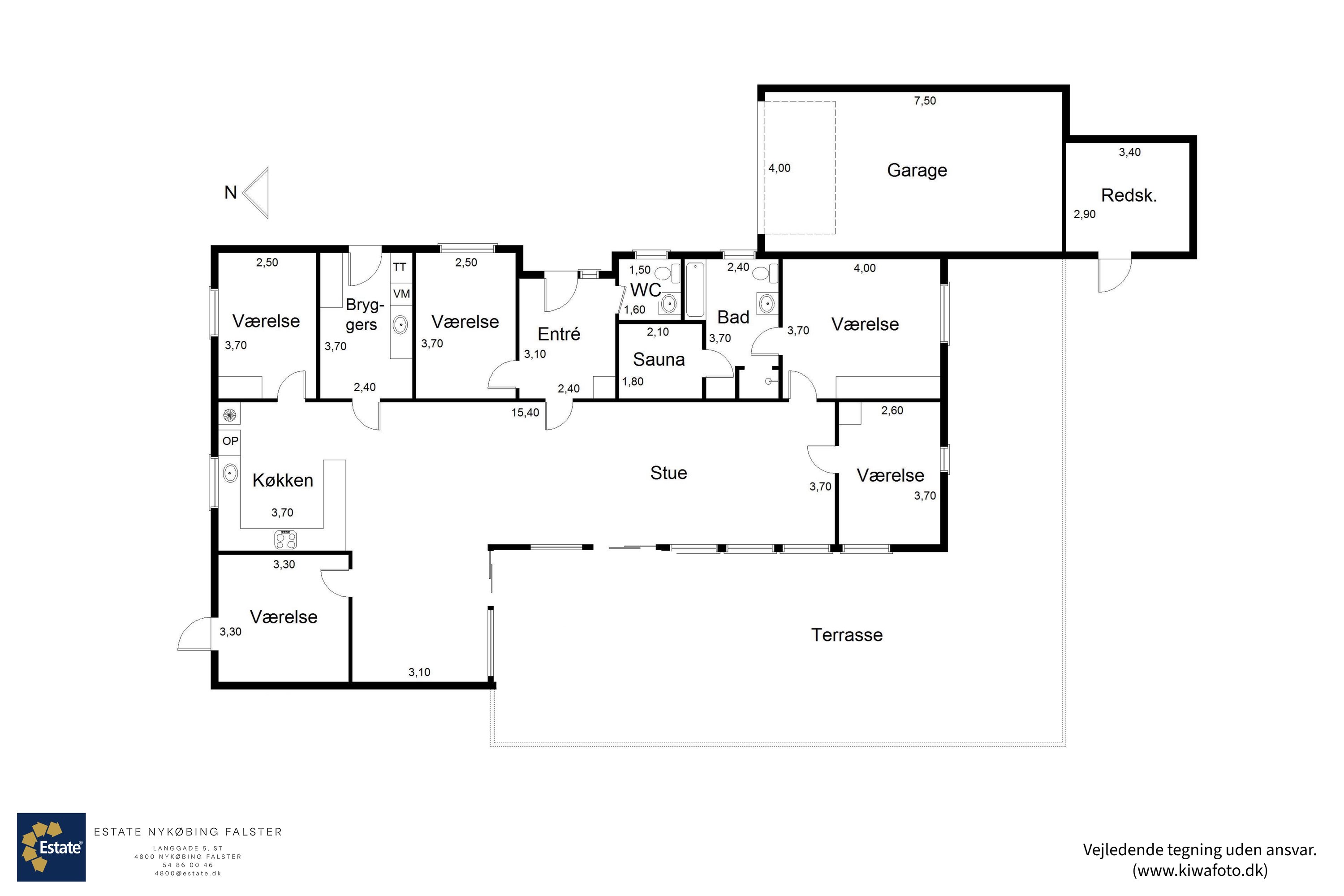 Plantegninger billede af Sundvænget 3A, Hasselø Pl, 4800 Nykøbing F