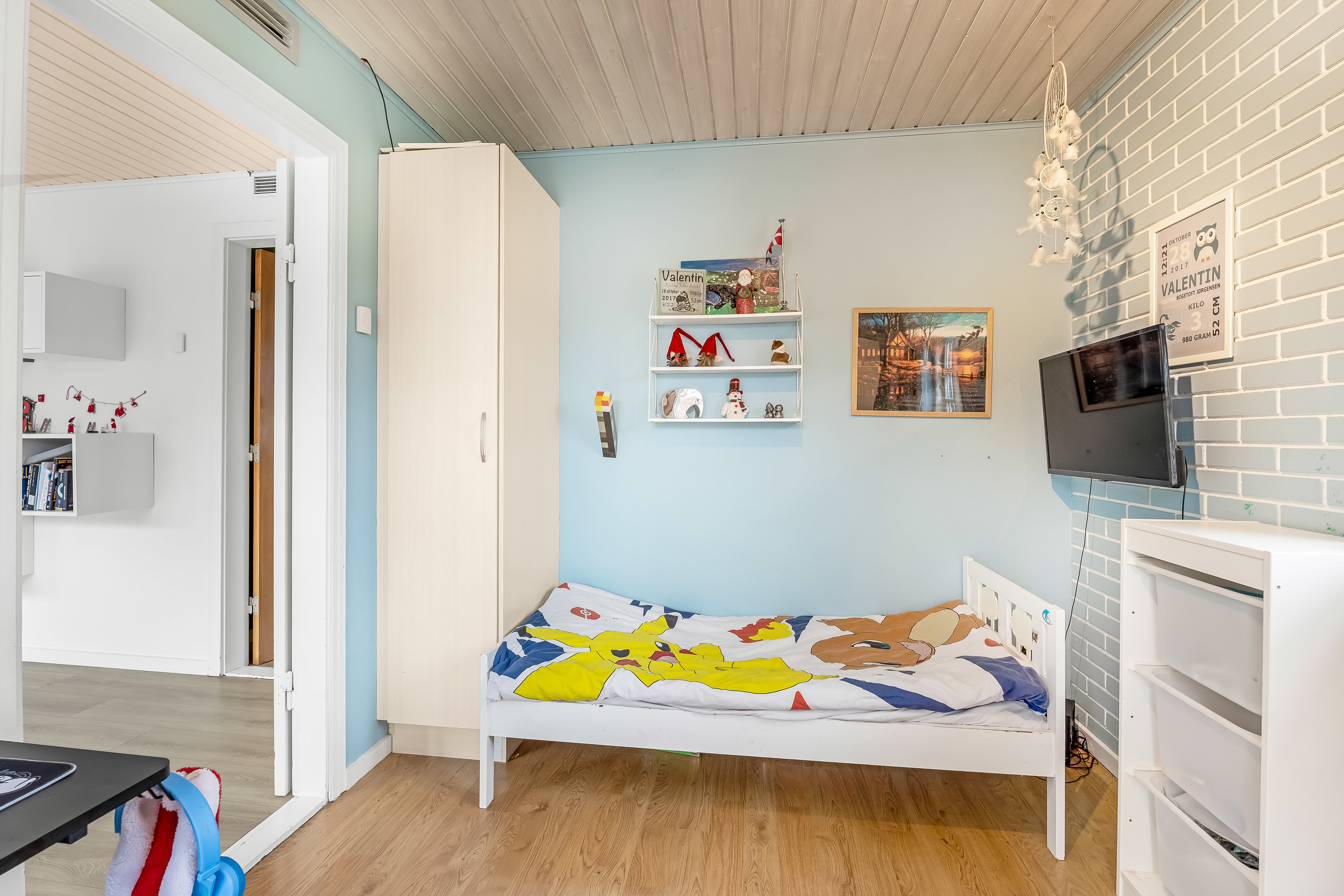 Fremhævet soveværelse billede i fuldskærmstilstand. Billede af Sundvænget 3A, Hasselø Pl, 4800 Nykøbing F