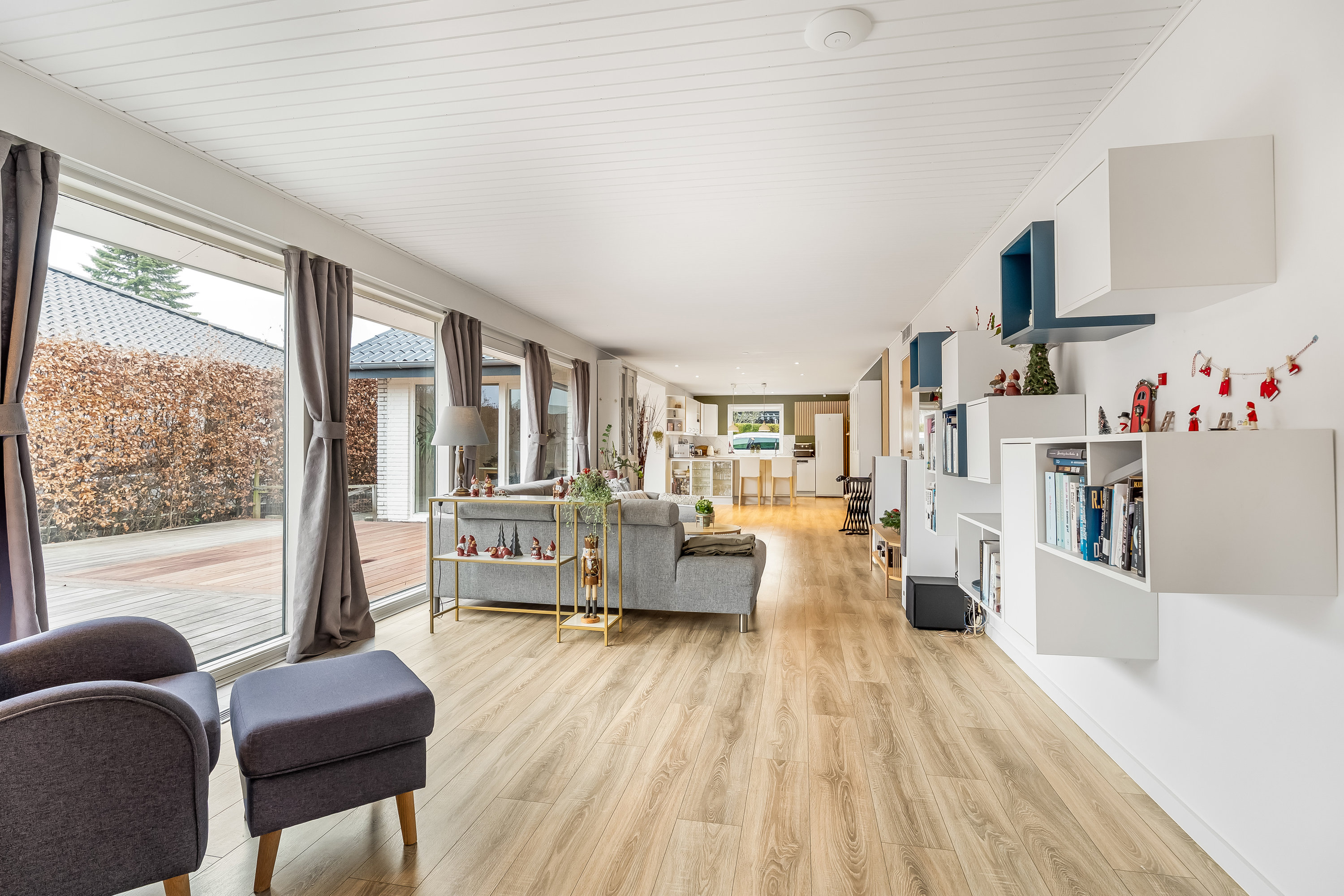 Fremhævet stue billede i fuldskærmstilstand. Billede af Sundvænget 3A, Hasselø Pl, 4800 Nykøbing F