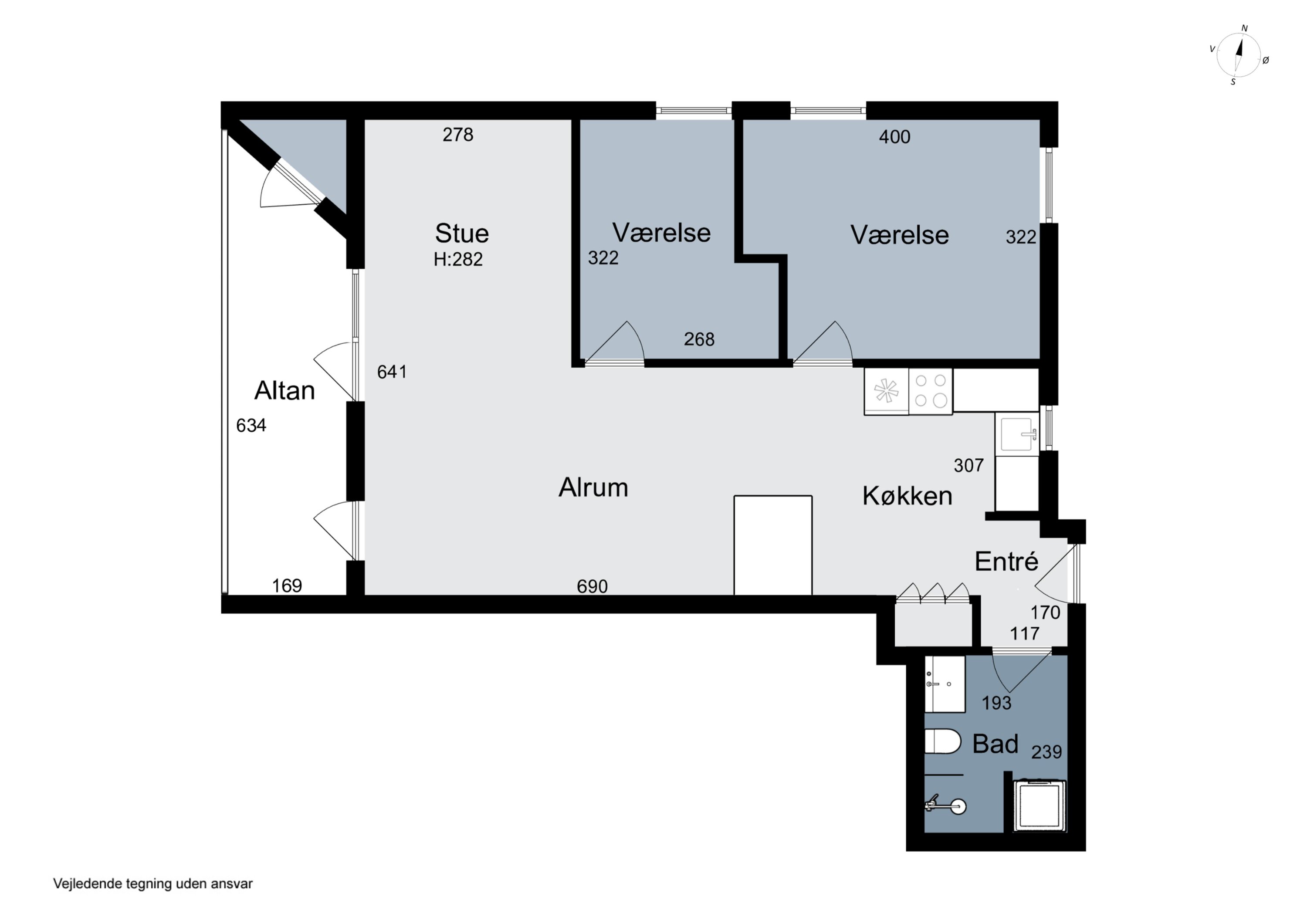 Plantegninger billede af Frederiks Plads 8, 4. 3., 8000 Aarhus C