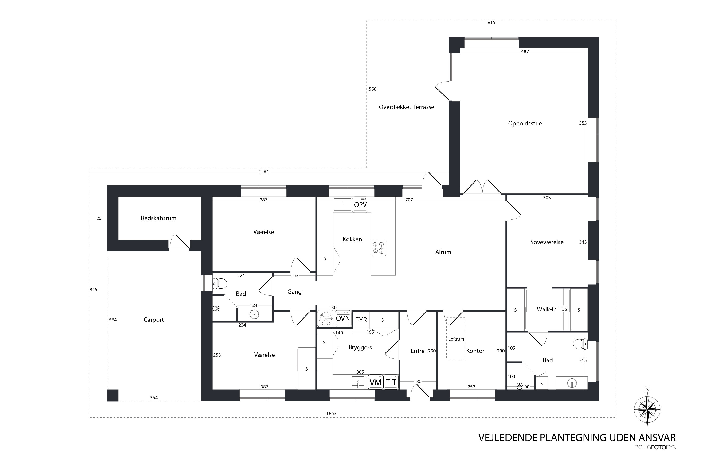 Plantegninger billede af Langhuse 23, 5800 Nyborg