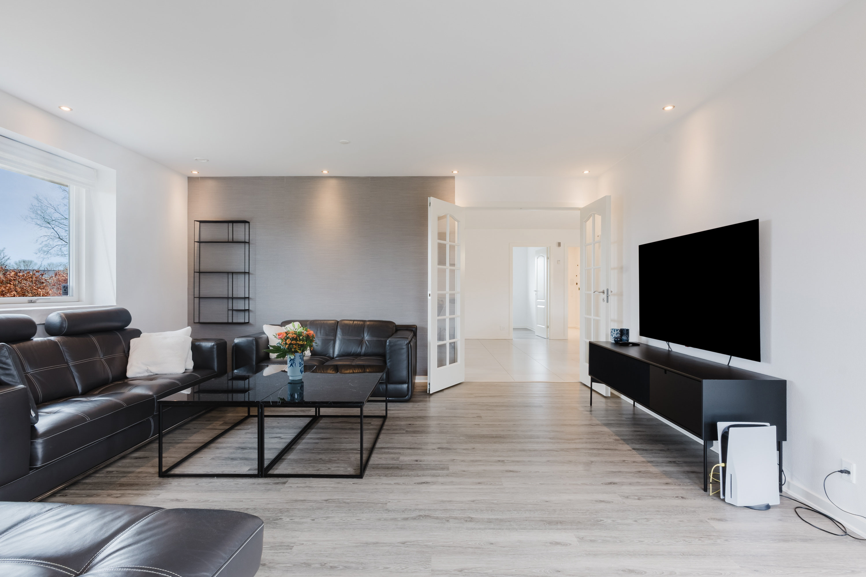 Fremhævet stue billede i fuldskærmstilstand. Billede af Langhuse 23, 5800 Nyborg