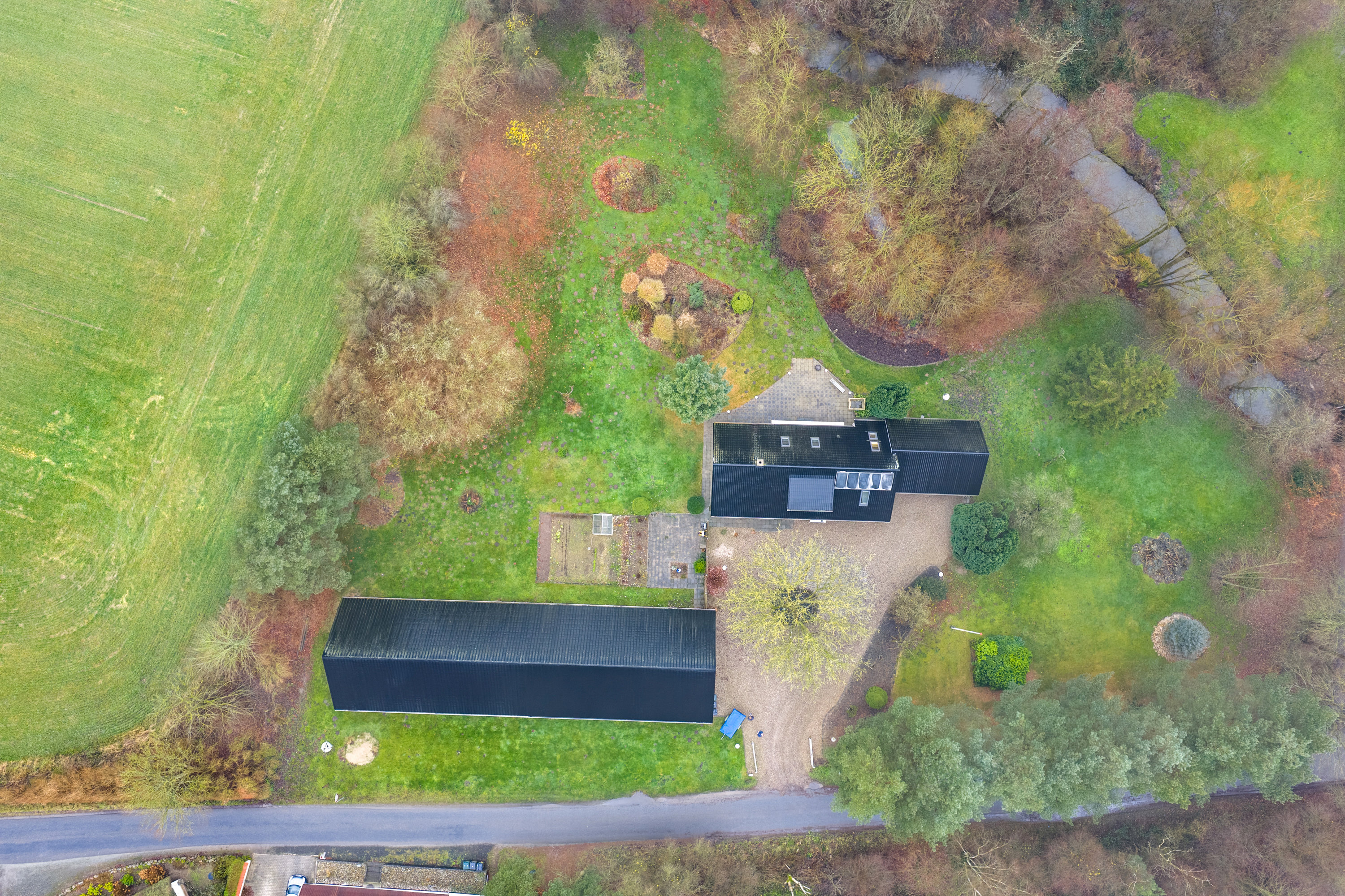 Fremhævet luftfoto billede i fuldskærmstilstand. Billede af Solevadvej 40, Solevad, 5690 Tommerup