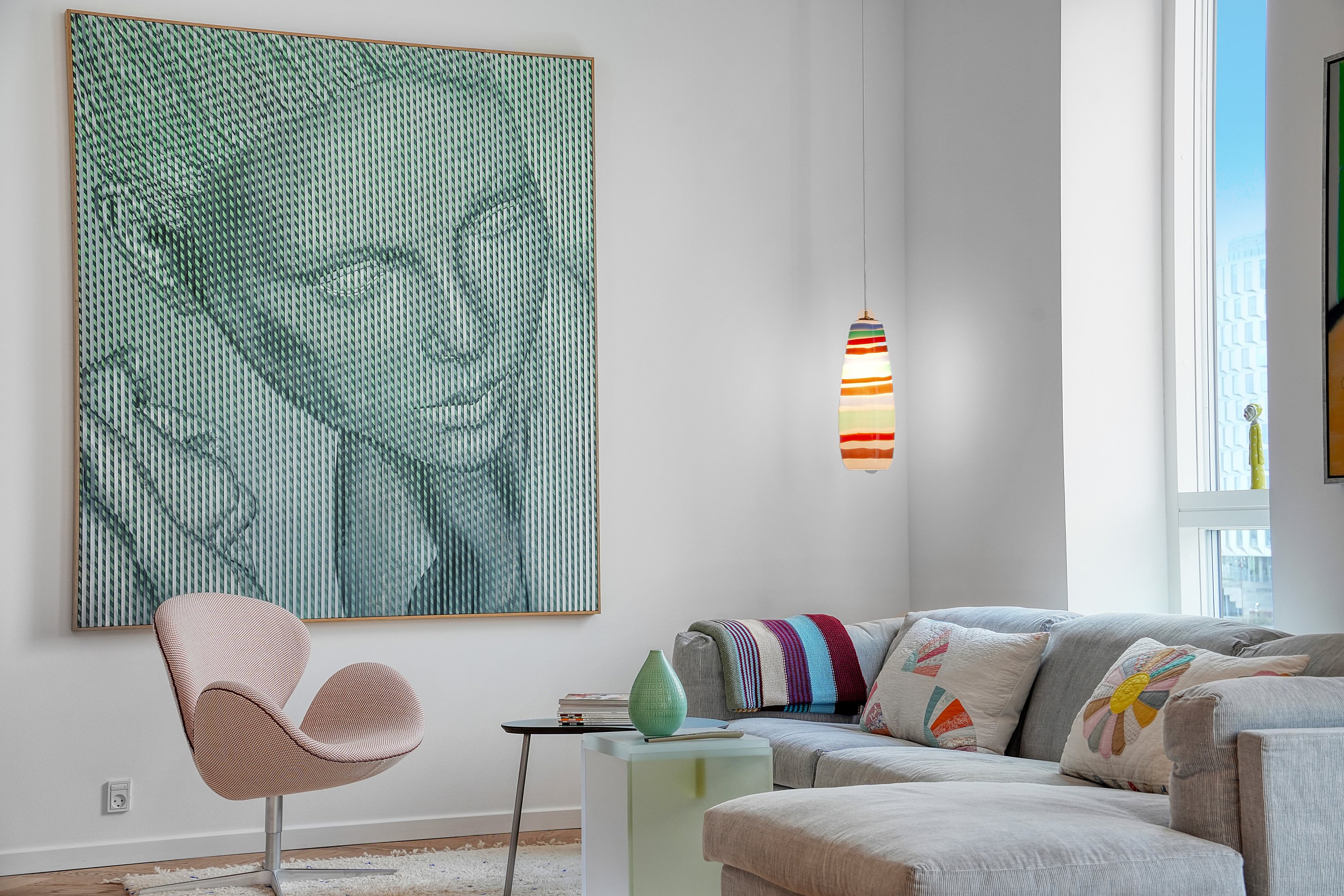 Fremhævet stue billede i fuldskærmstilstand. Billede af Sundkaj 111, 4. th., 2150 Nordhavn