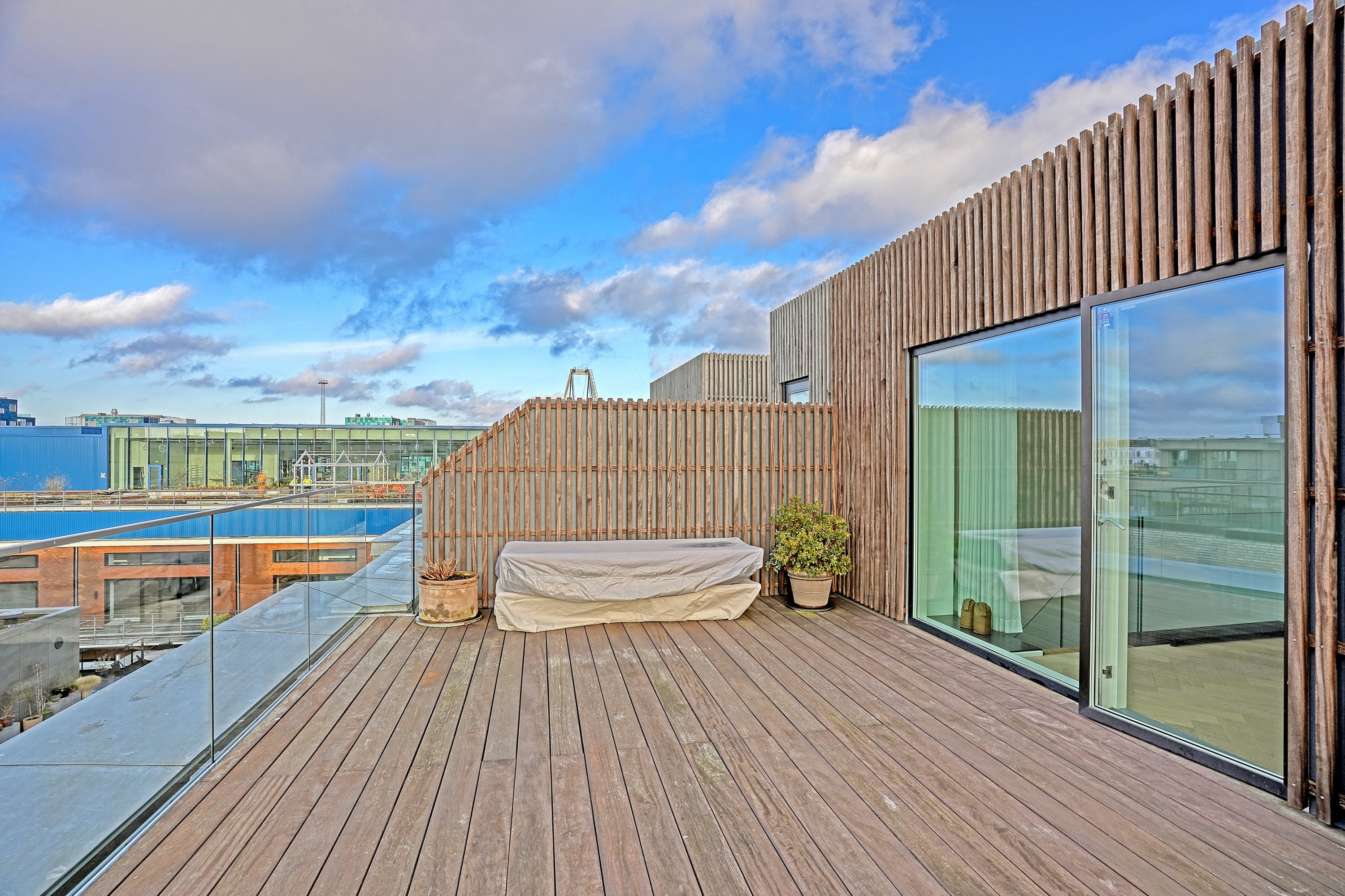 Fremhævet terrasse billede i fuldskærmstilstand. Billede af Sundkaj 111, 4. th., 2150 Nordhavn