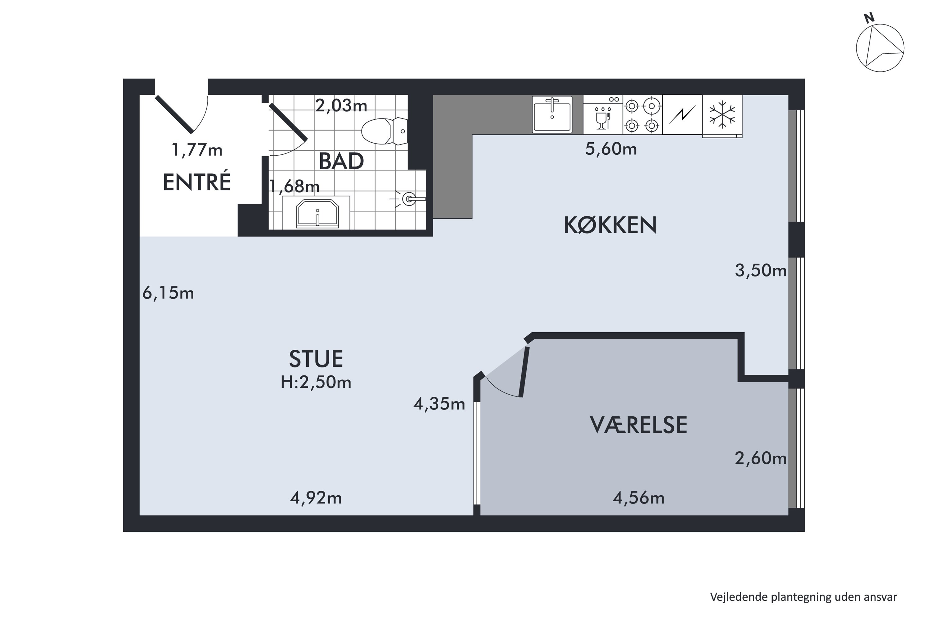 Plantegninger billede af Birketinget 16, st.. 1., 2300 København S