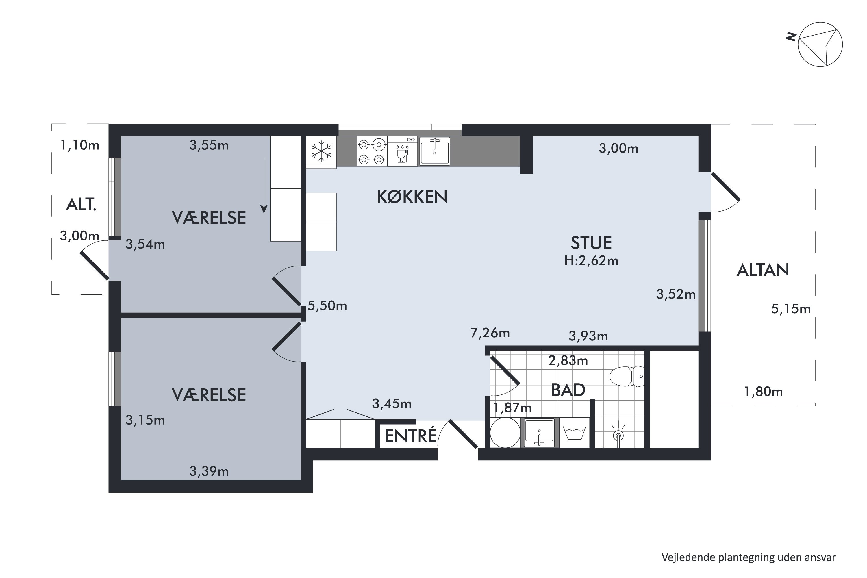 Plantegninger billede af Markmandsgade 27, 5. th., 2300 København S