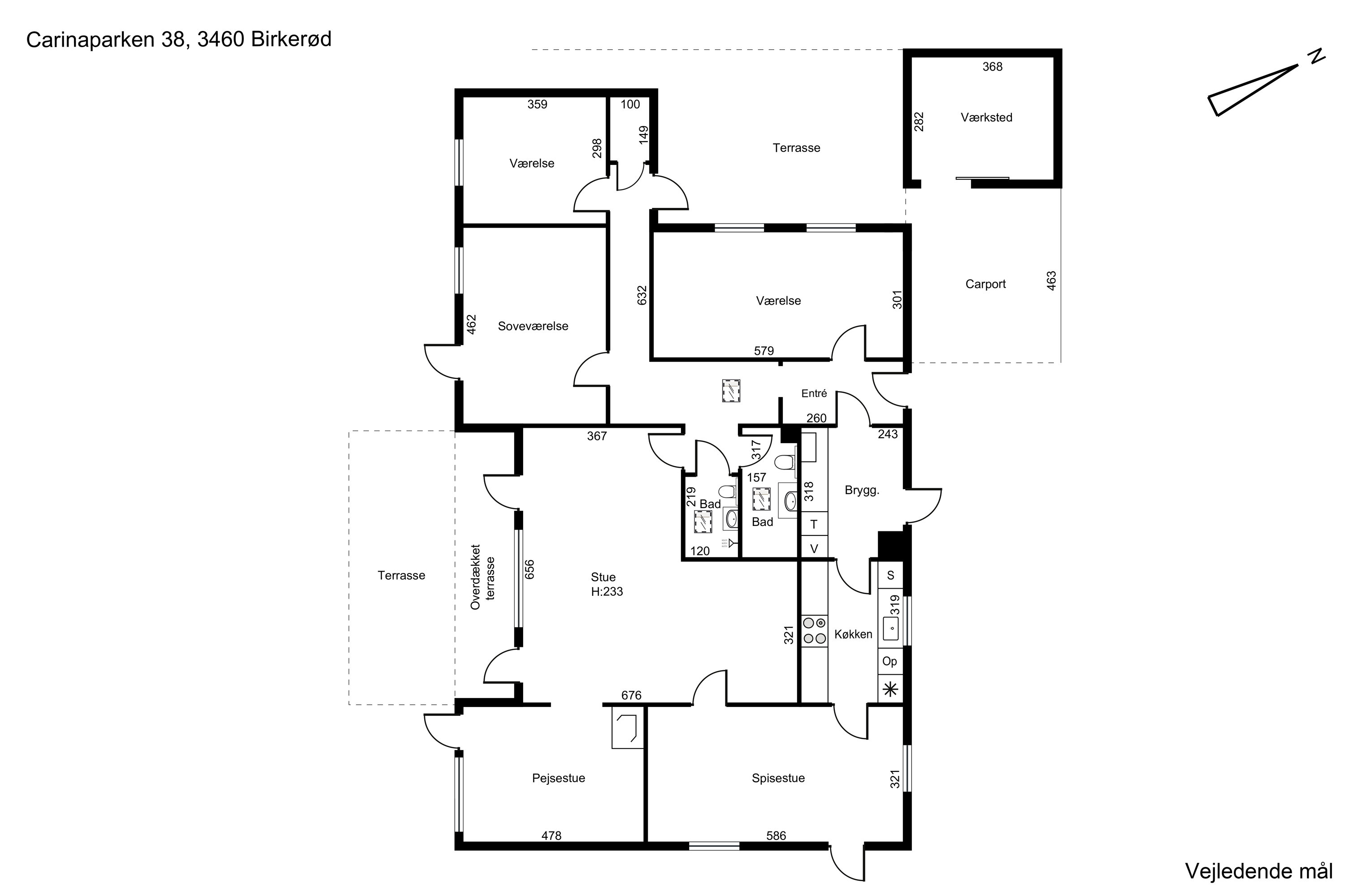Plantegninger billede af Carinaparken 38, 3460 Birkerød