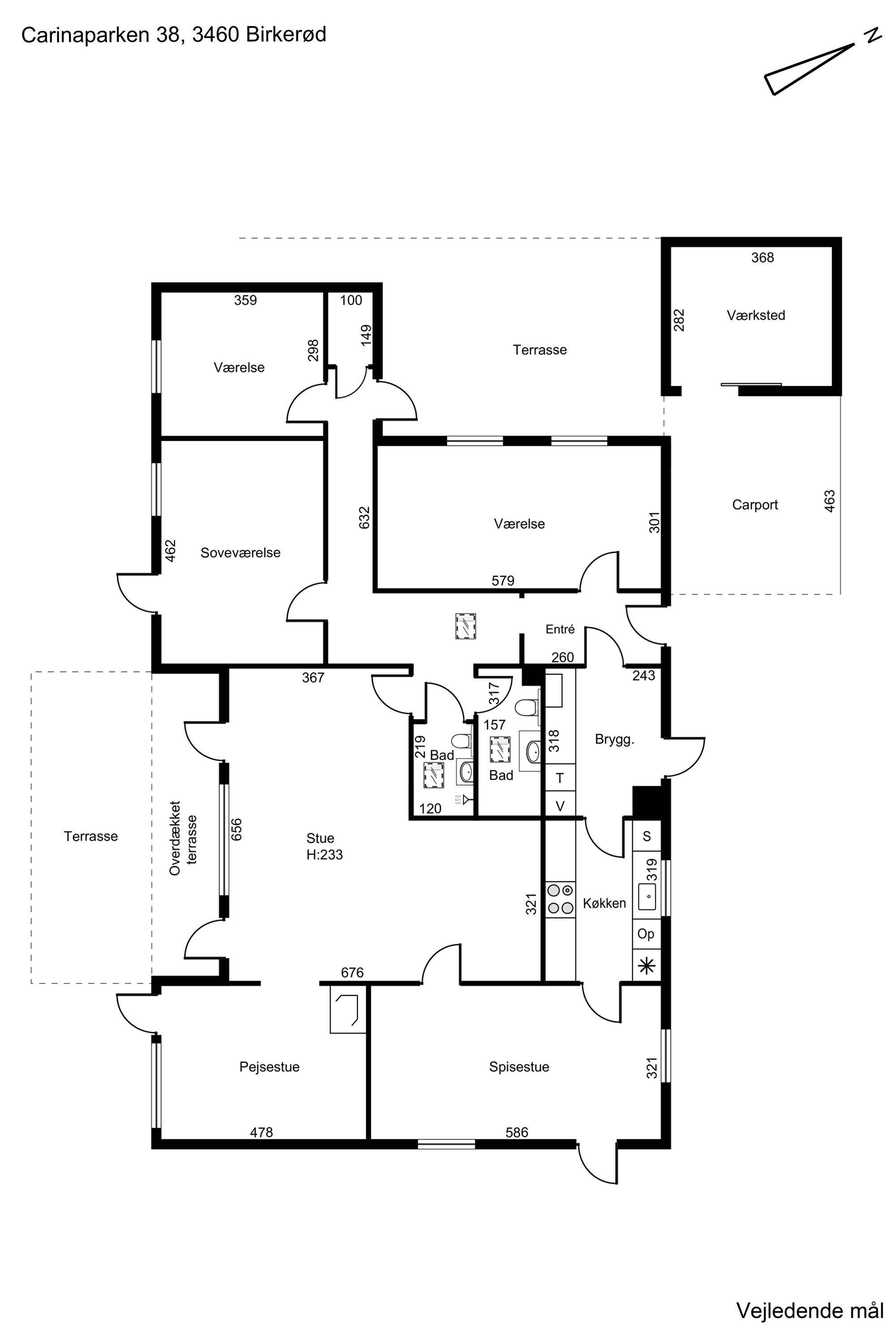 Plantegninger billede af Carinaparken 38, 3460 Birkerød