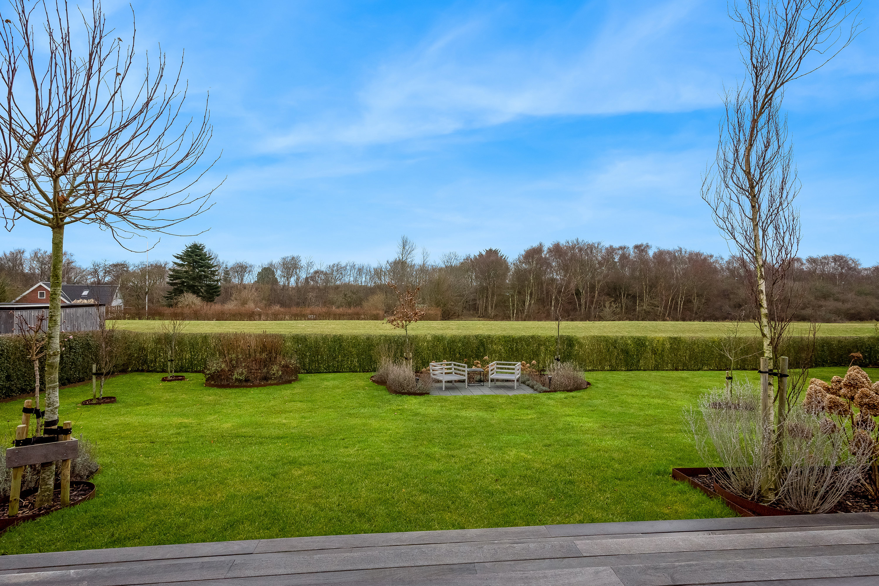 Fremhævet have billede i fuldskærmstilstand. Billede af Under Rødtjørnen 18, Halgårde, 7500 Holstebro