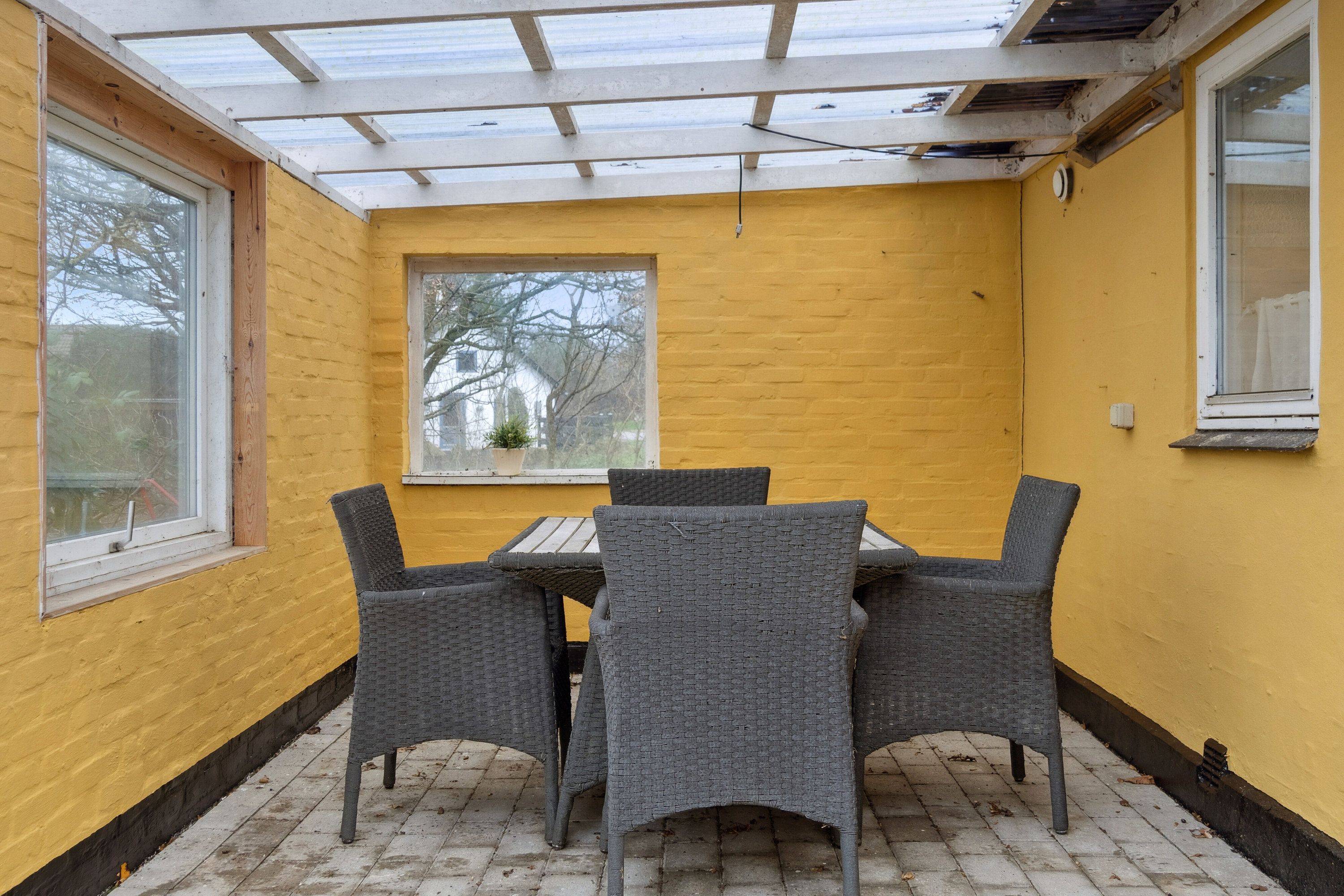 Fremhævet overdækket terrasse billede i fuldskærmstilstand. Billede af Bydamsvej 11, 7752 Snedsted