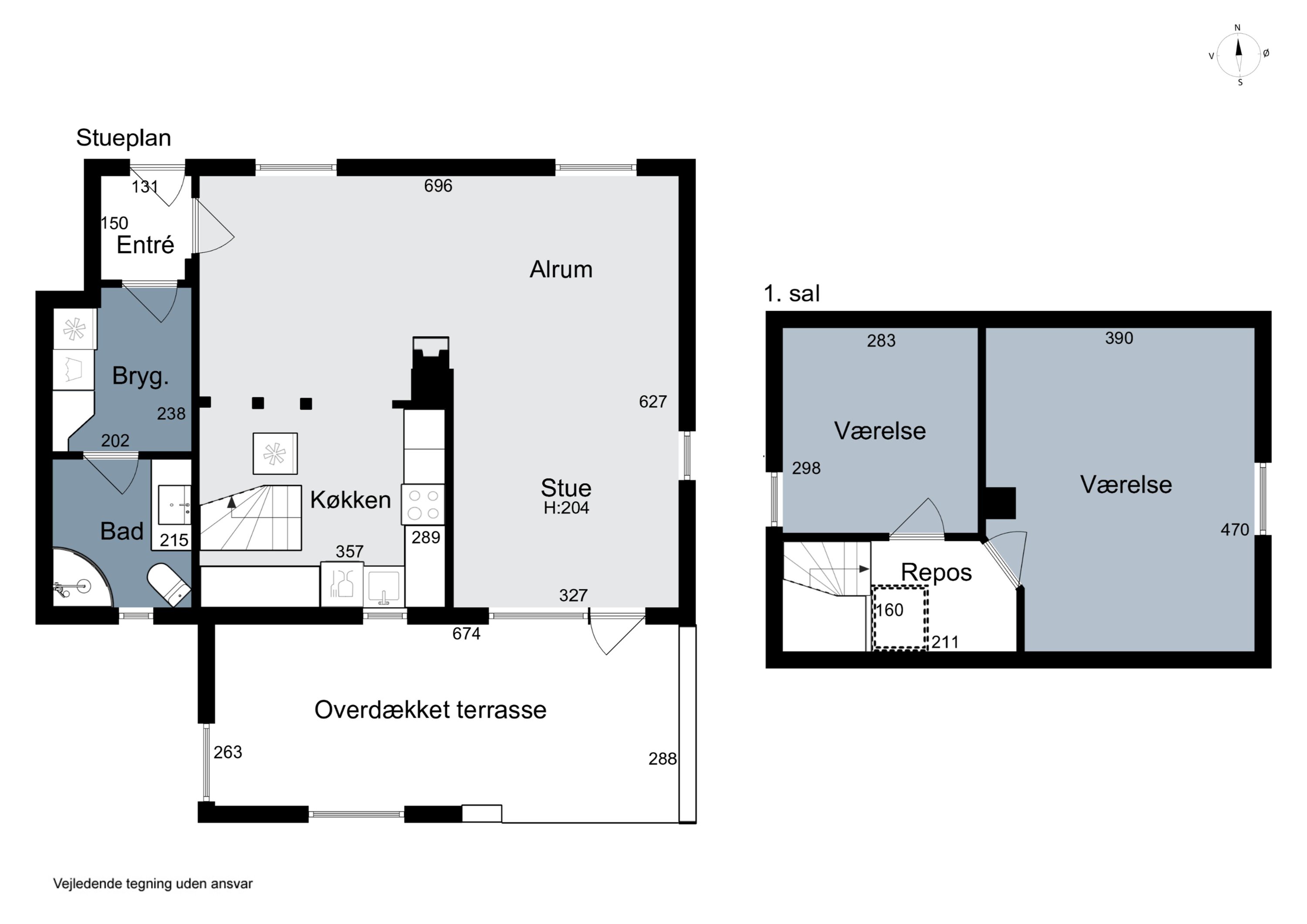 Plantegninger billede af Bydamsvej 11, 7752 Snedsted