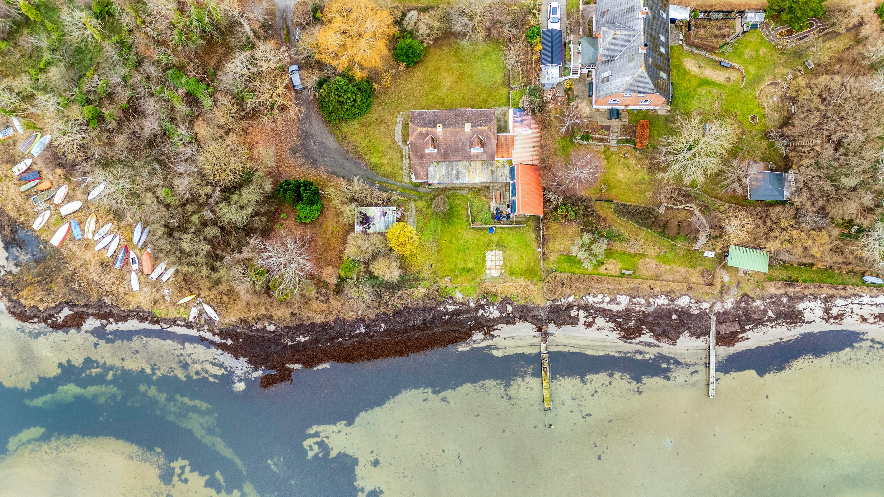 Fremhævet luftfoto billede i fuldskærmstilstand. Billede af Dyrehavevej 105, 5800 Nyborg