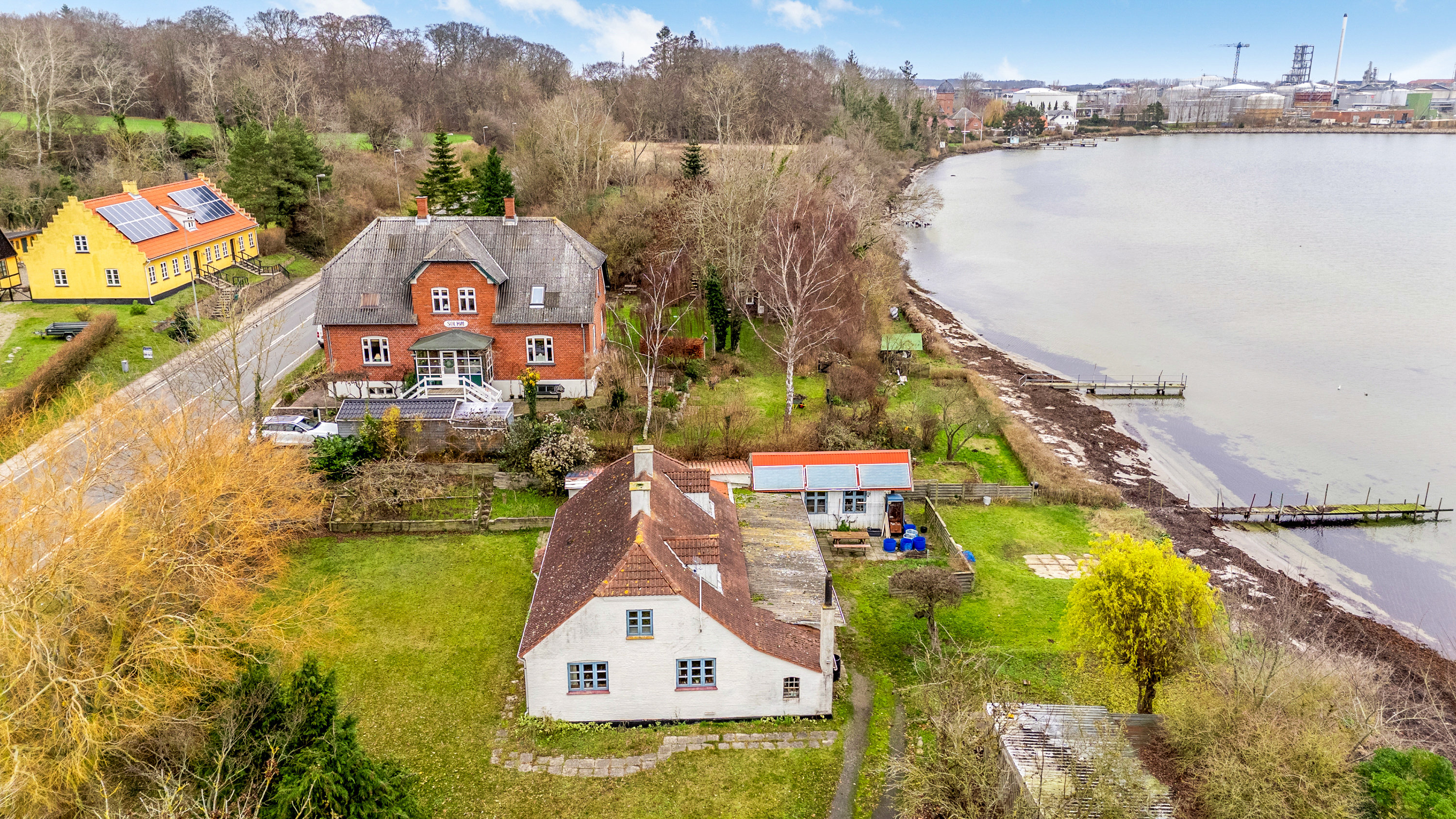 Fremhævet luftfoto billede i fuldskærmstilstand. Billede af Dyrehavevej 105, 5800 Nyborg