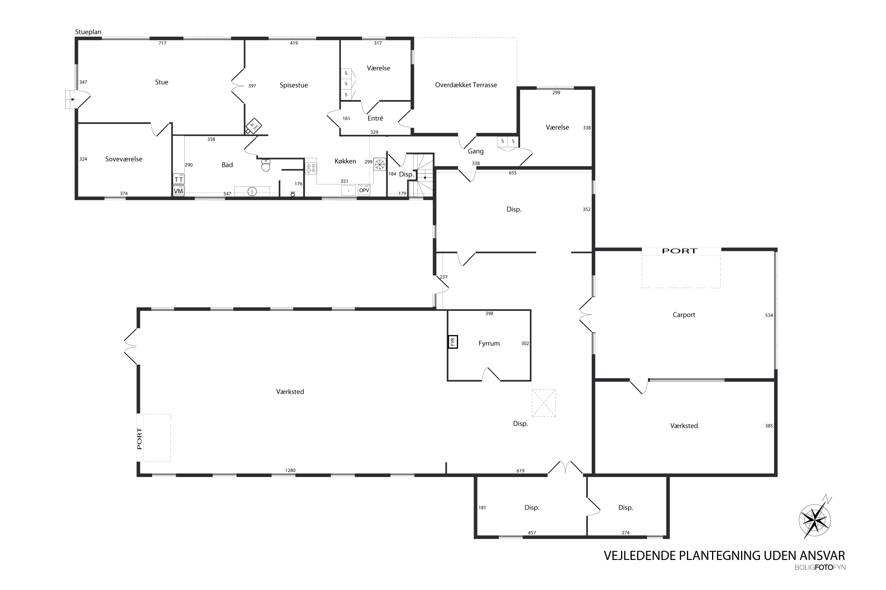 Plantegninger billede af Stationsvej 19, Jordløse, 5683 Haarby