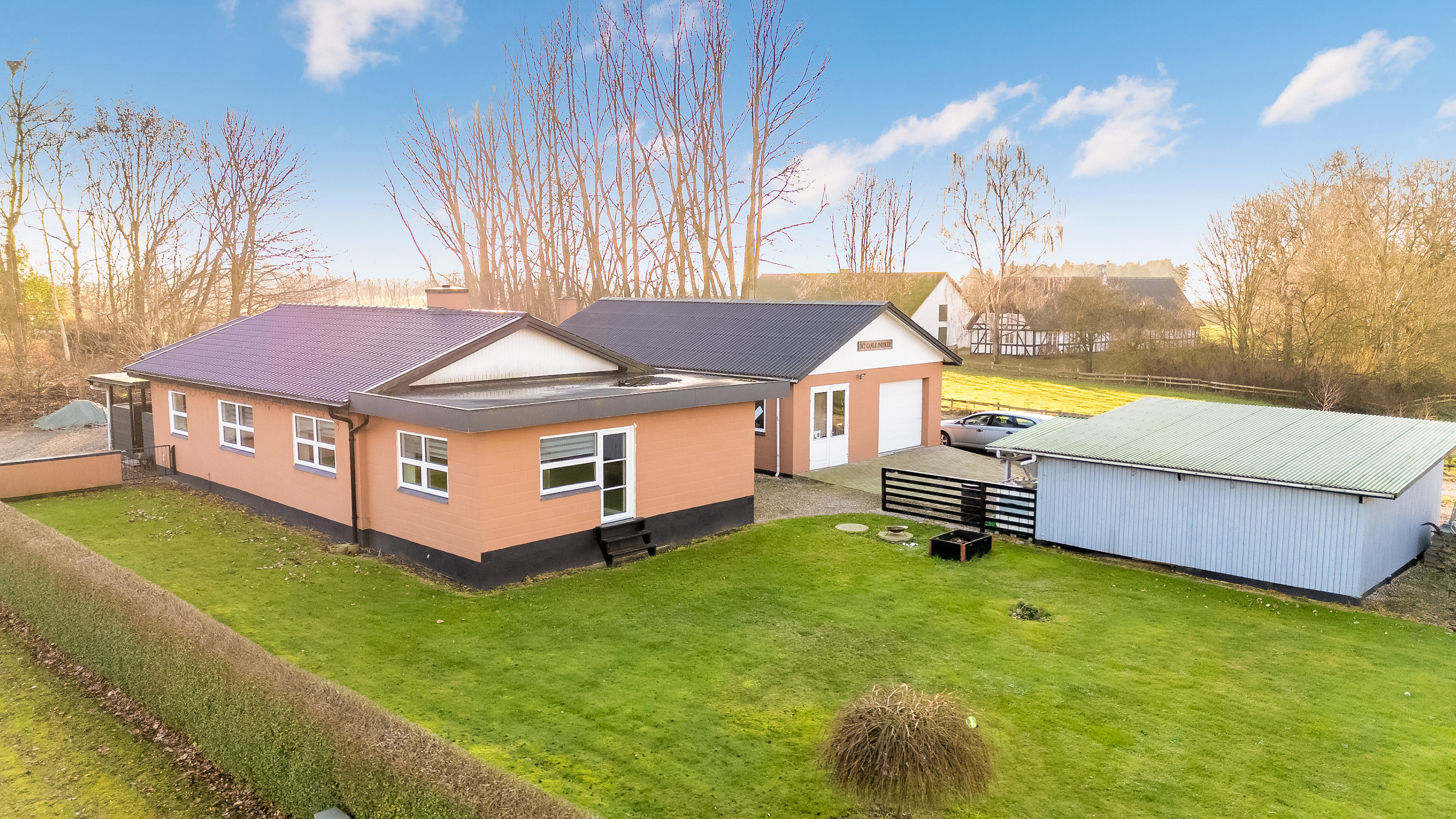 Miniaturebillede 1: luftfoto. Billede af Stationsvej 19, Jordløse, 5683 Haarby