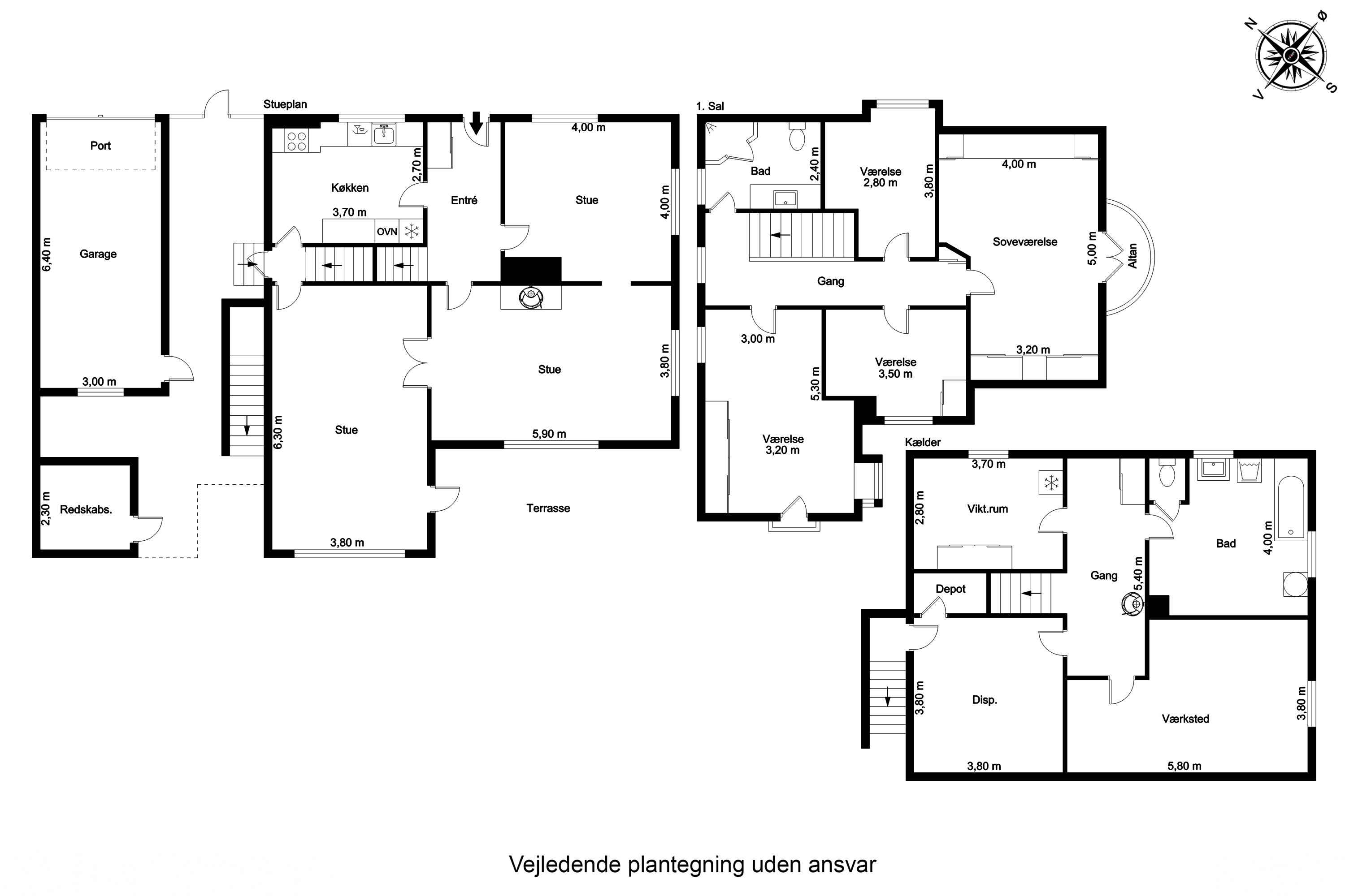 Plantegninger billede af Christinedalsvej 1, 5700 Svendborg