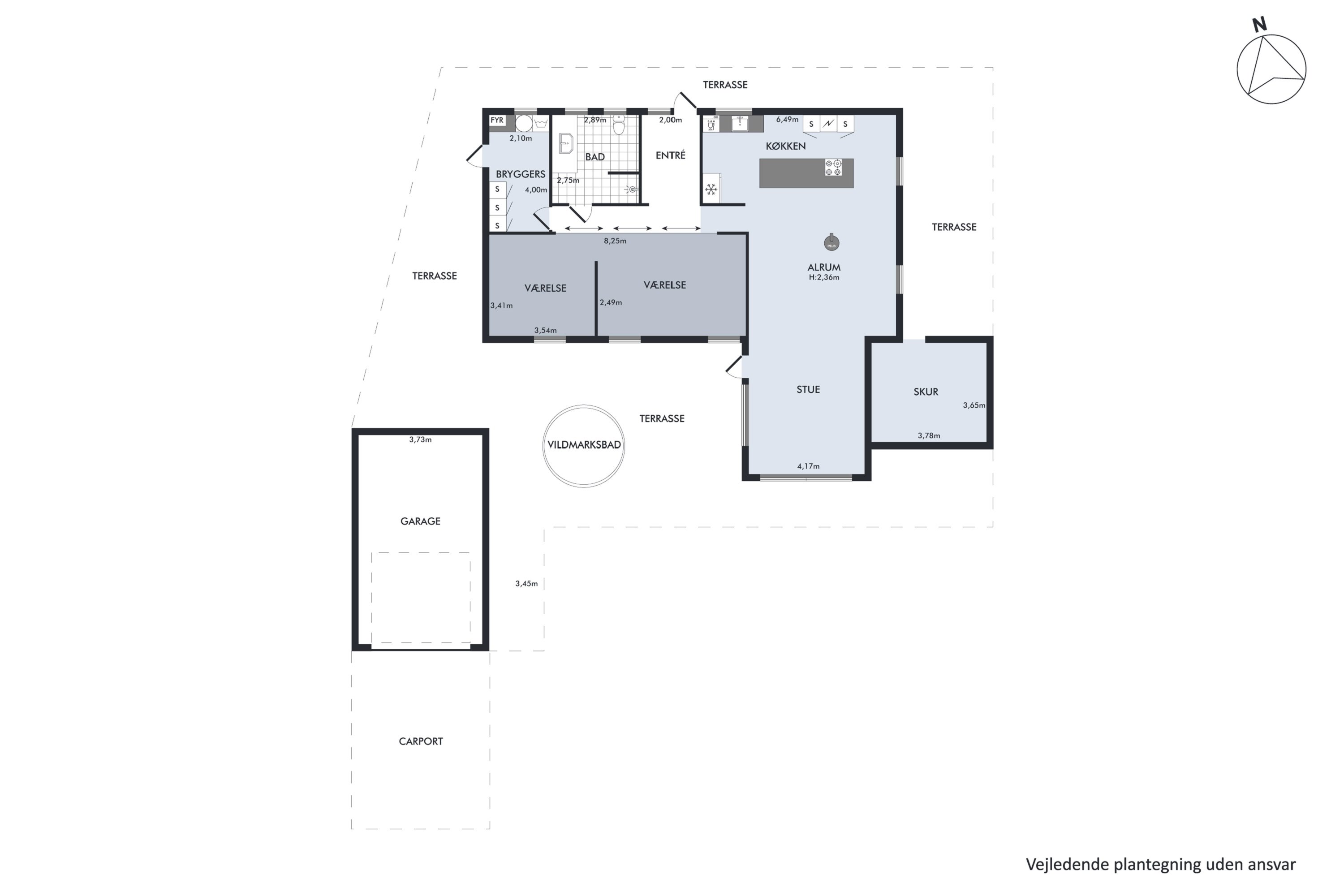 Plantegninger billede af Vedbæksalle 108, Torsted, 8700 Horsens