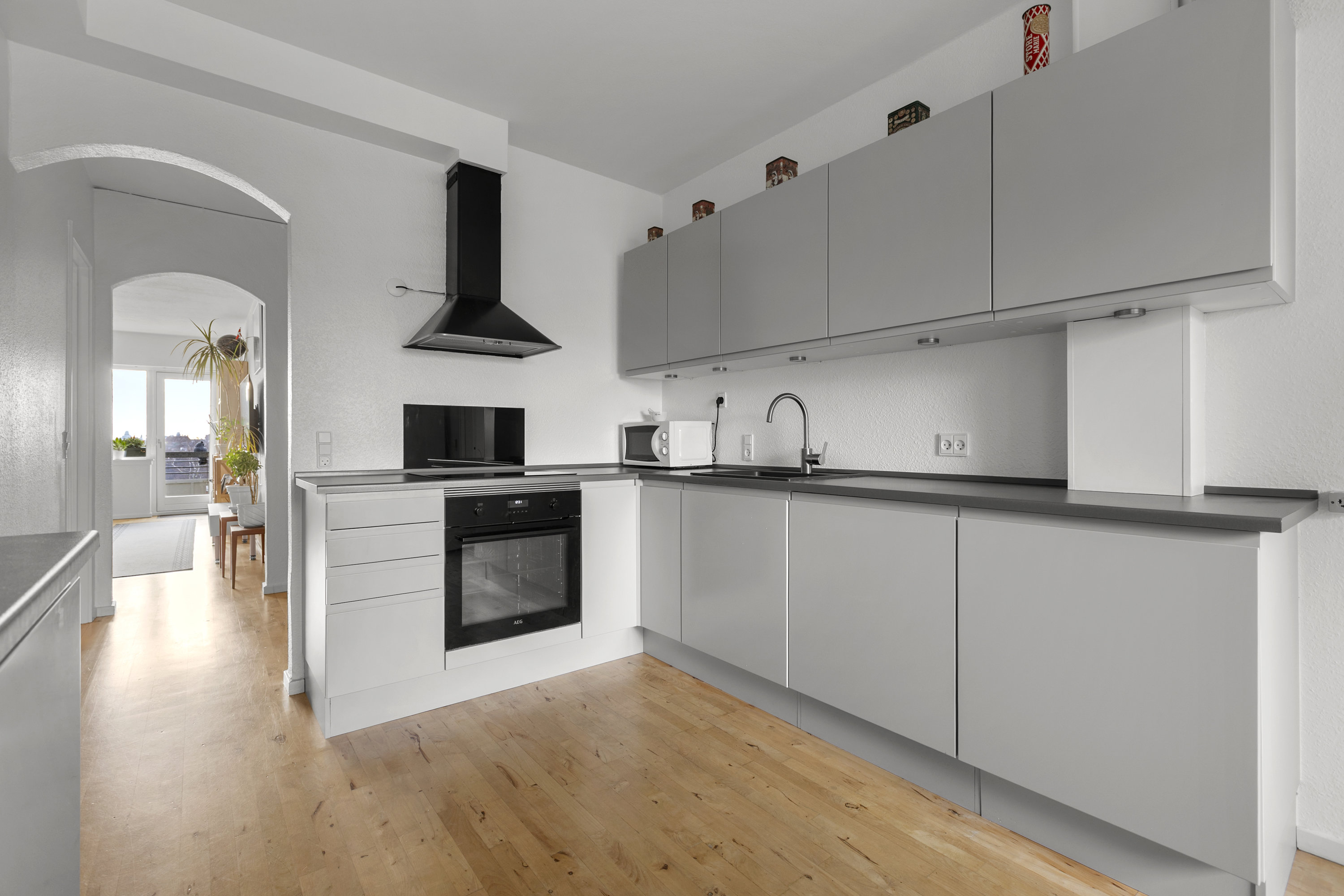 Fremhævet køkken billede i fuldskærmstilstand. Billede af Lersøparken 7, 2. tv., 4220 Korsør