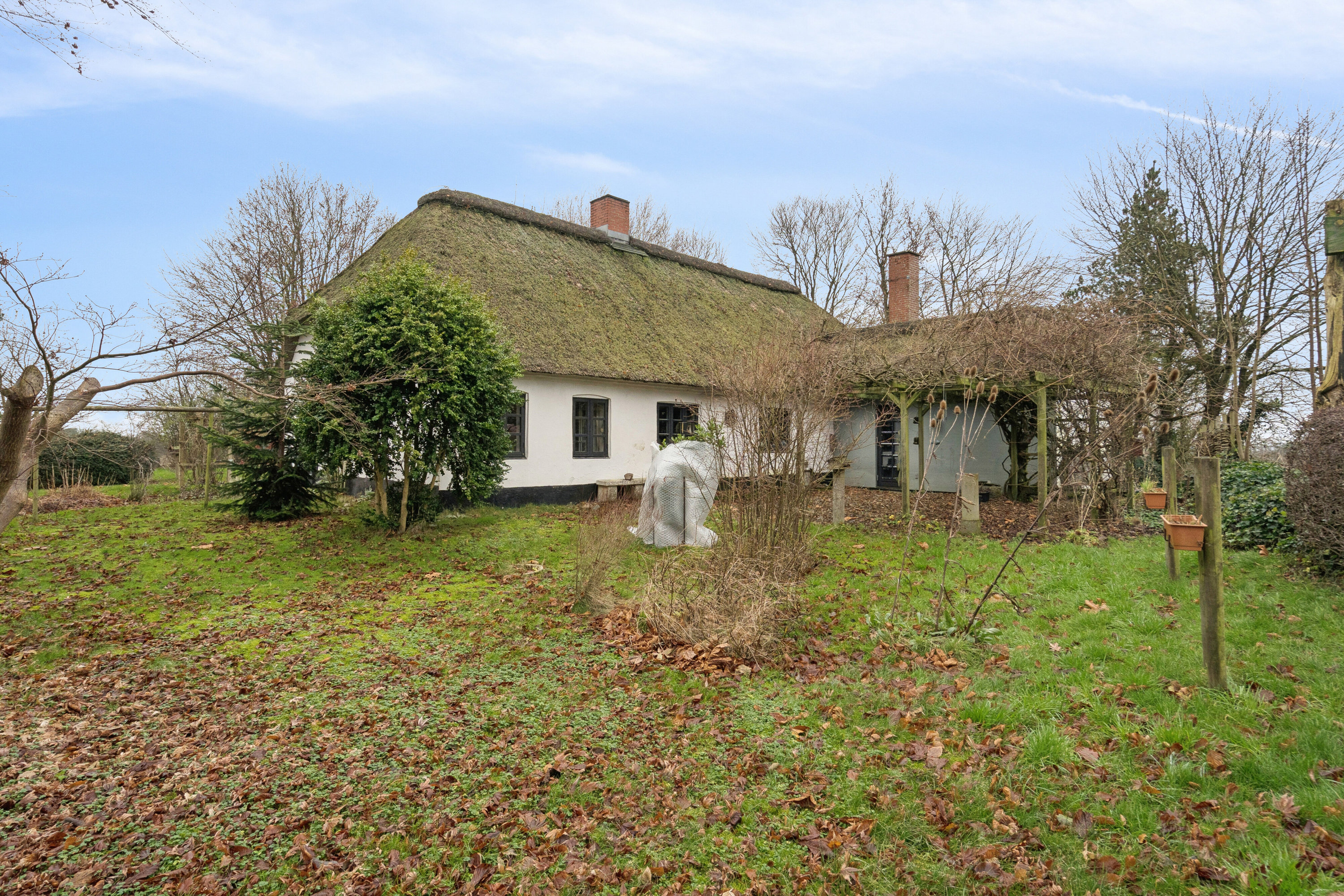 Fremhævet set fra haven billede i fuldskærmstilstand. Billede af Kirsbølvej 19, 6064 Jordrup