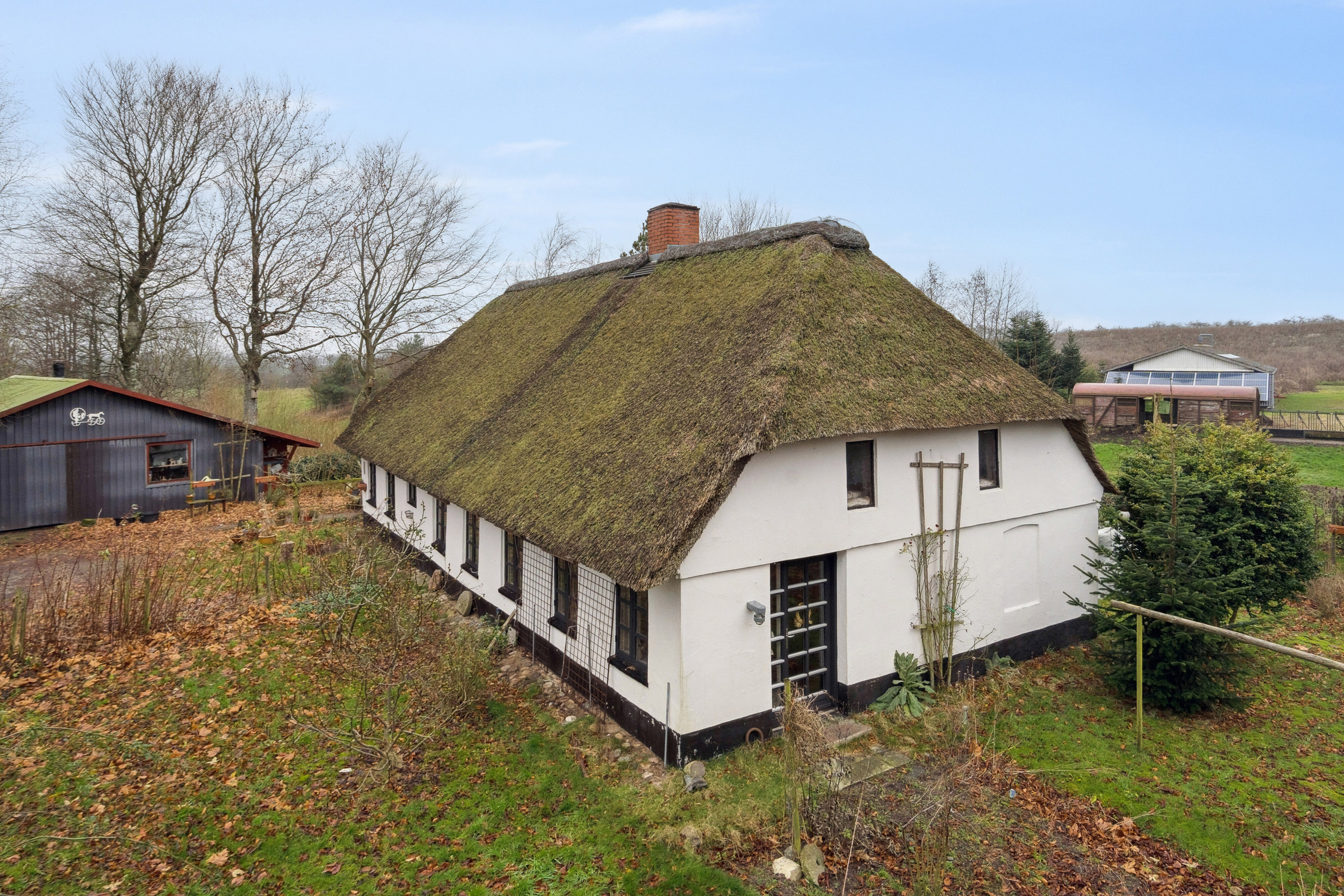 Fremhævet set fra haven billede i fuldskærmstilstand. Billede af Kirsbølvej 19, 6064 Jordrup