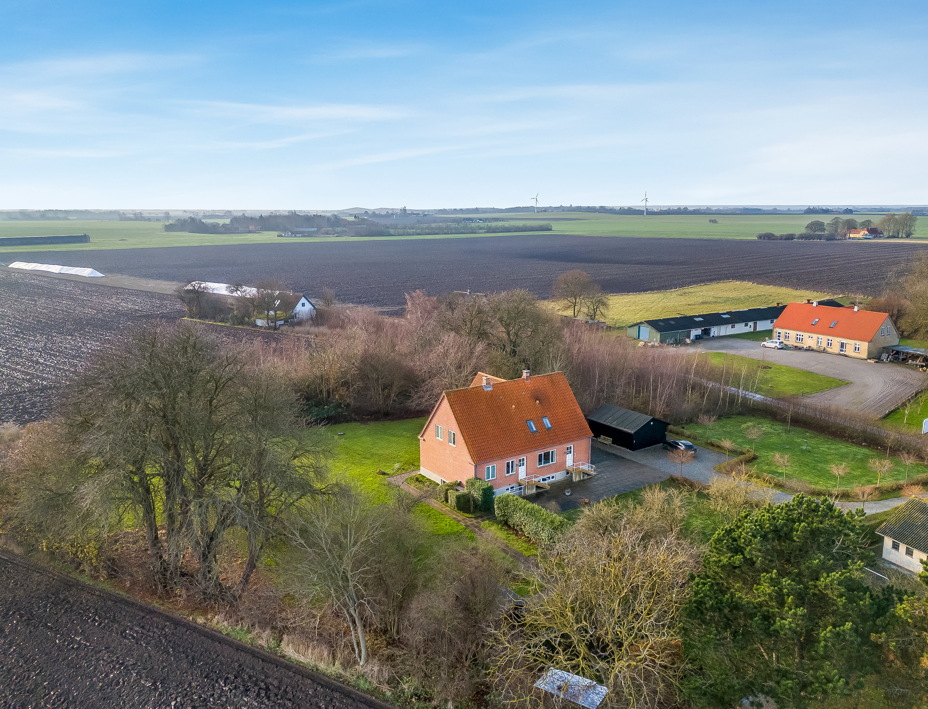Fremhævet luftfoto billede i fuldskærmstilstand. Billede af Bredevej 1, 4872 Idestrup