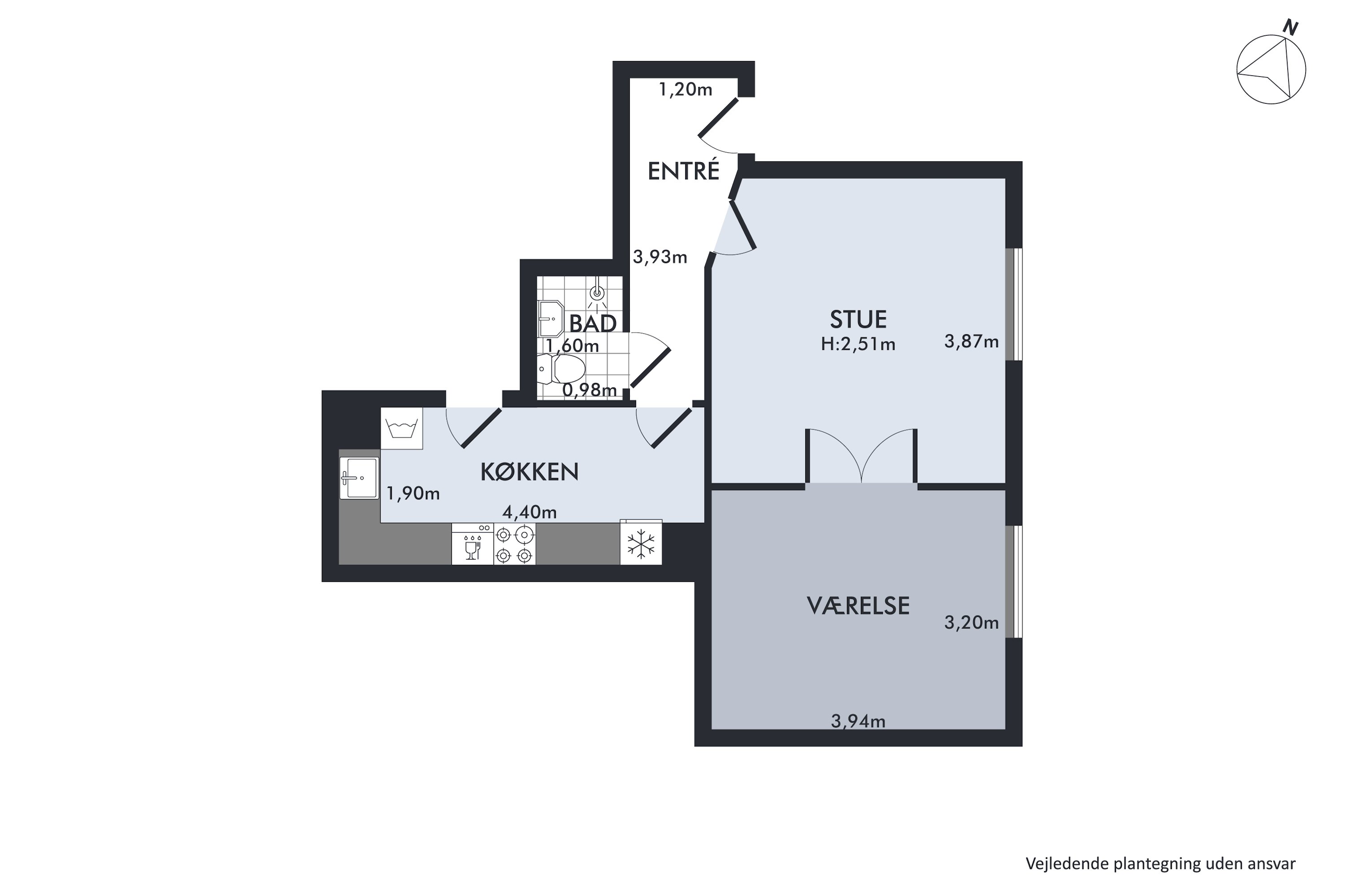 Plantegninger billede af Lysefjordsgade 3, 1. tv., 2300 København S